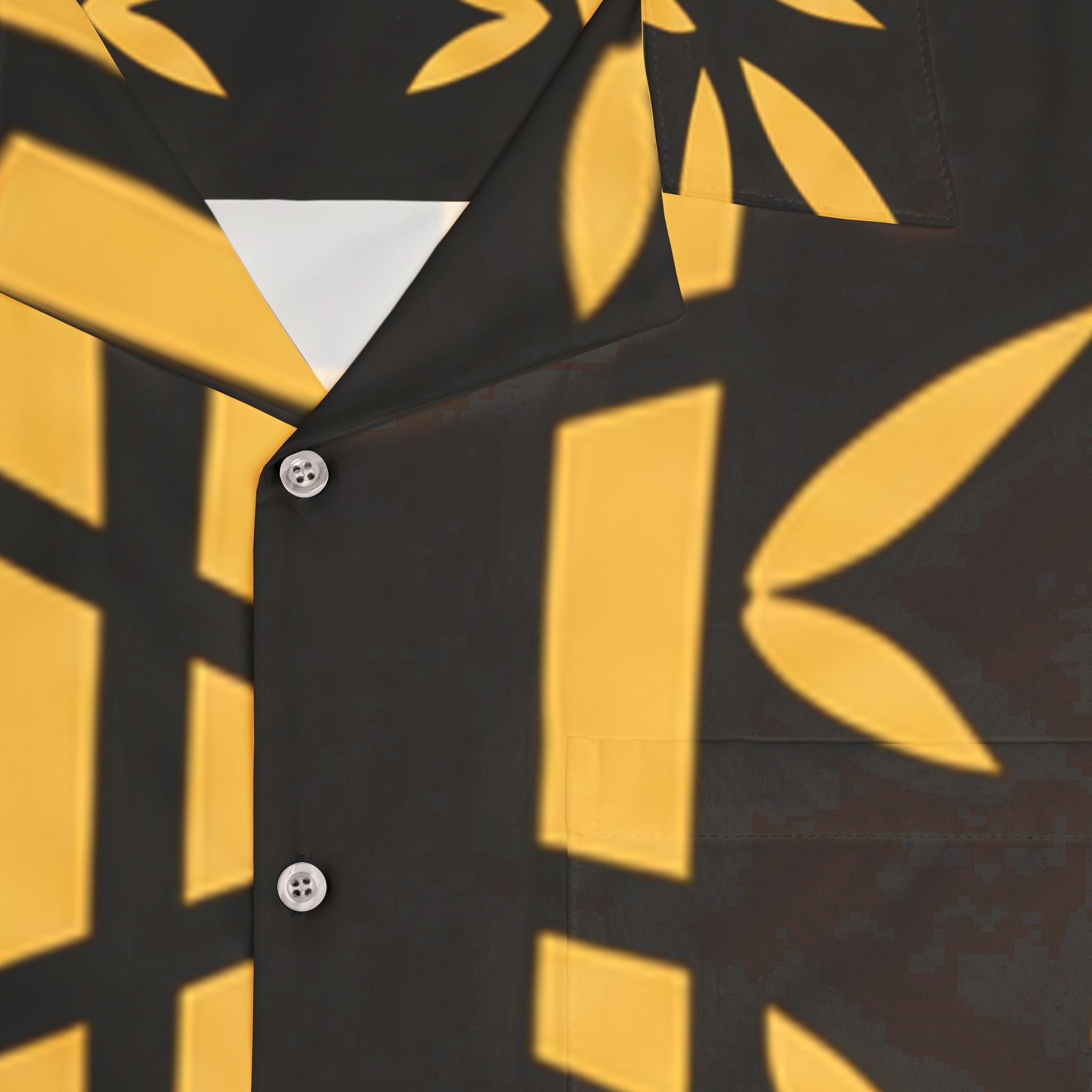 Golden Bamboo Pattern Hawaiian Shirt Bula Shirt