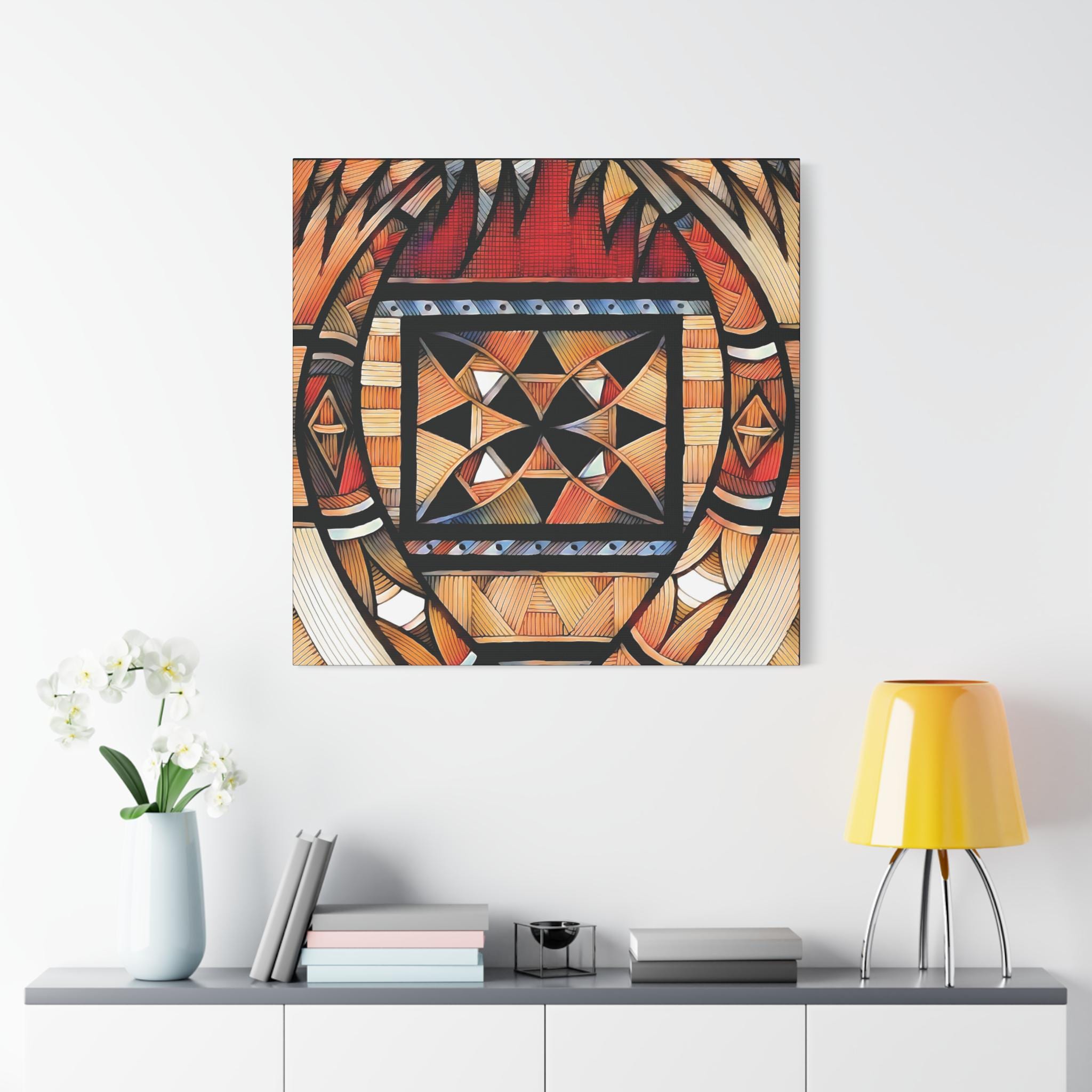 Tapa Palm - Canvas Wall Art