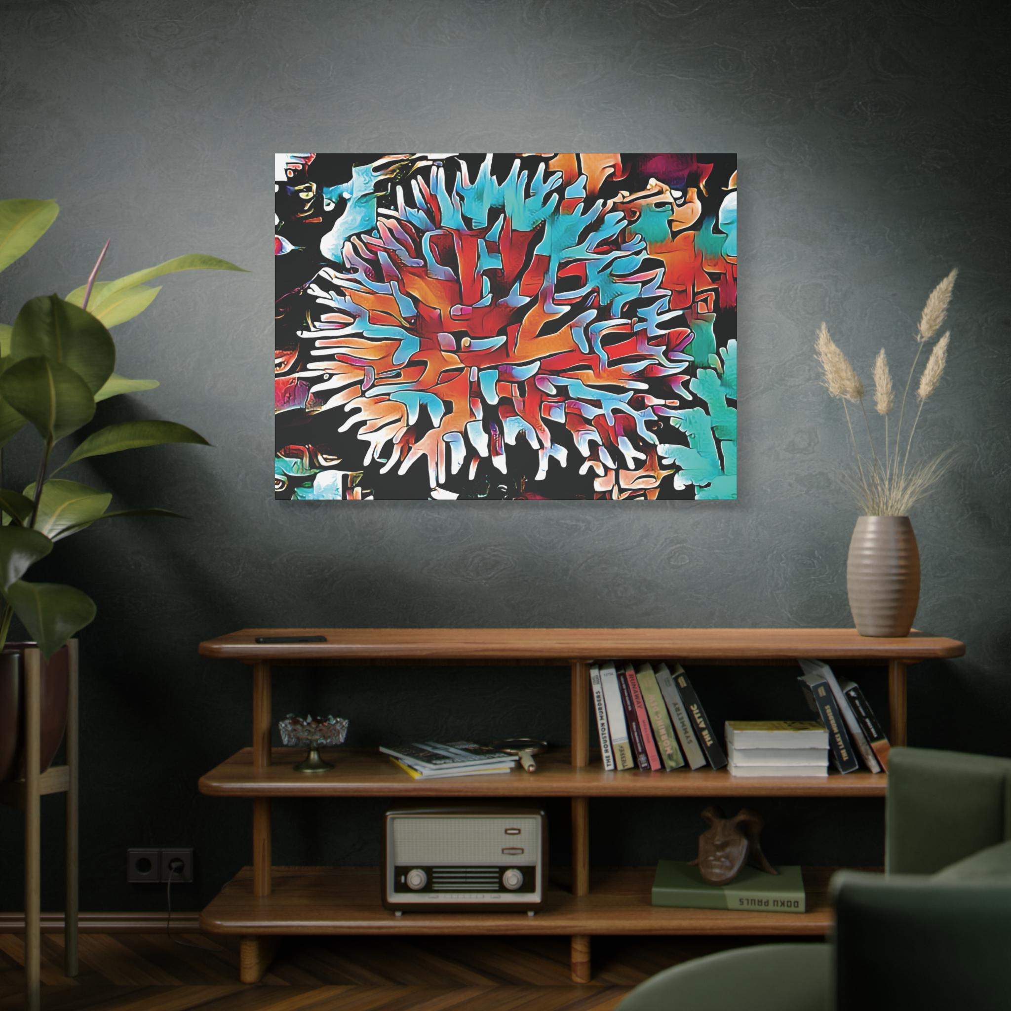 Aqua Spike - Canvas Wall Art