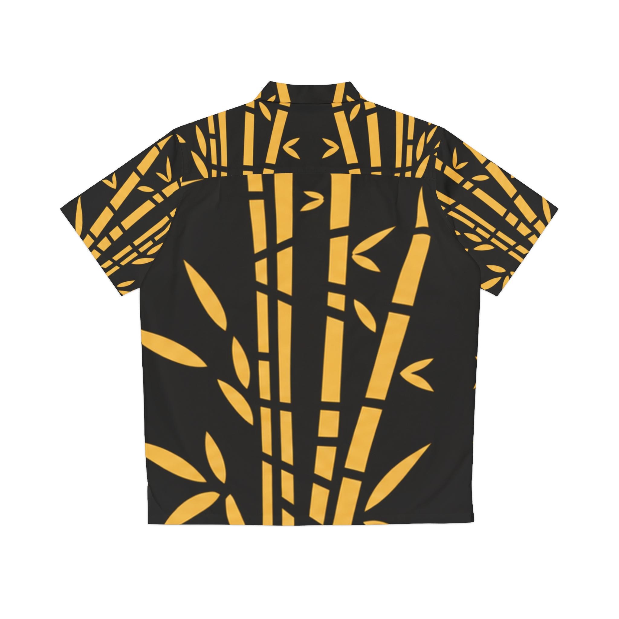 Golden Bamboo Pattern Hawaiian Shirt Bula Shirt