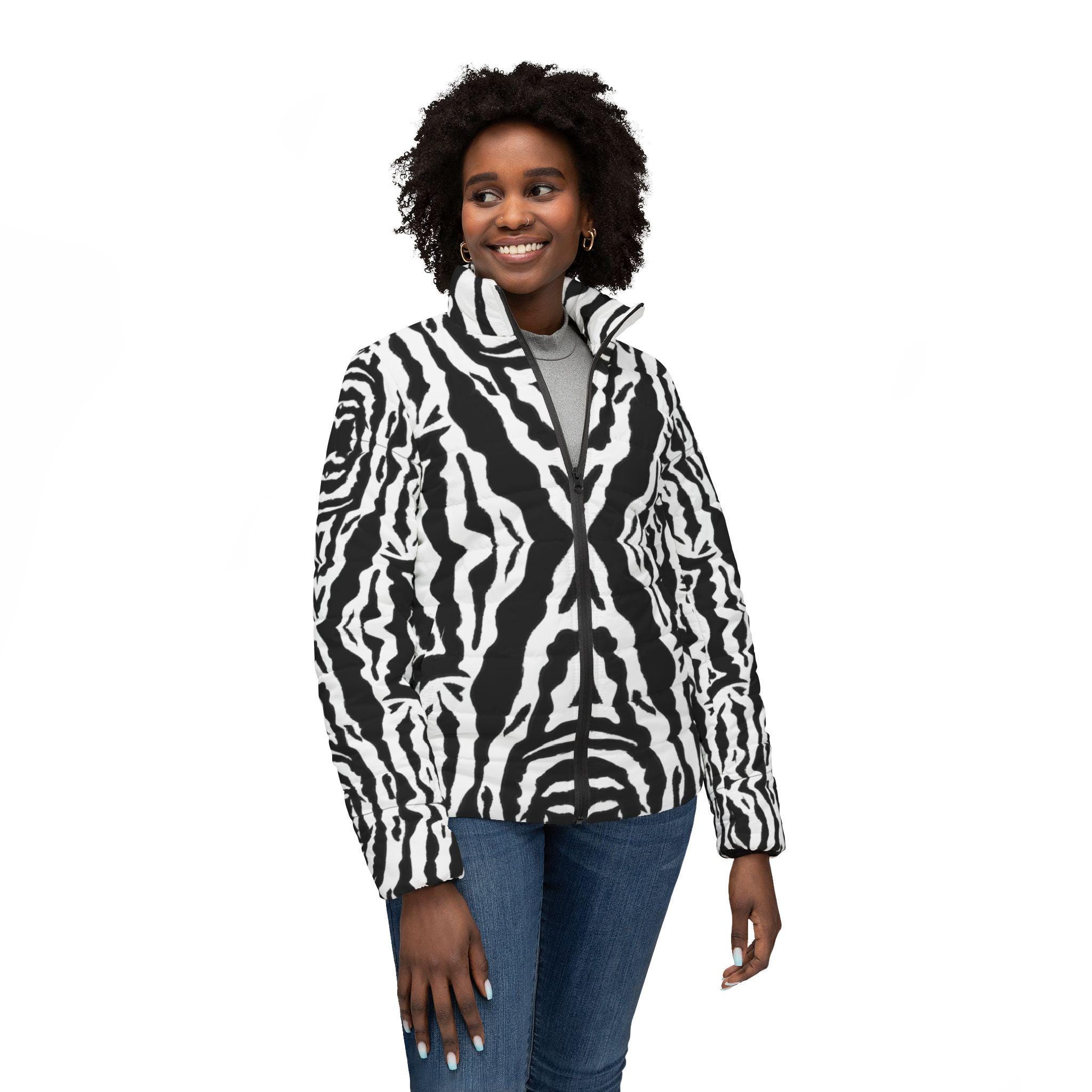 Zebra Confusion - Womens Puffer Jacket