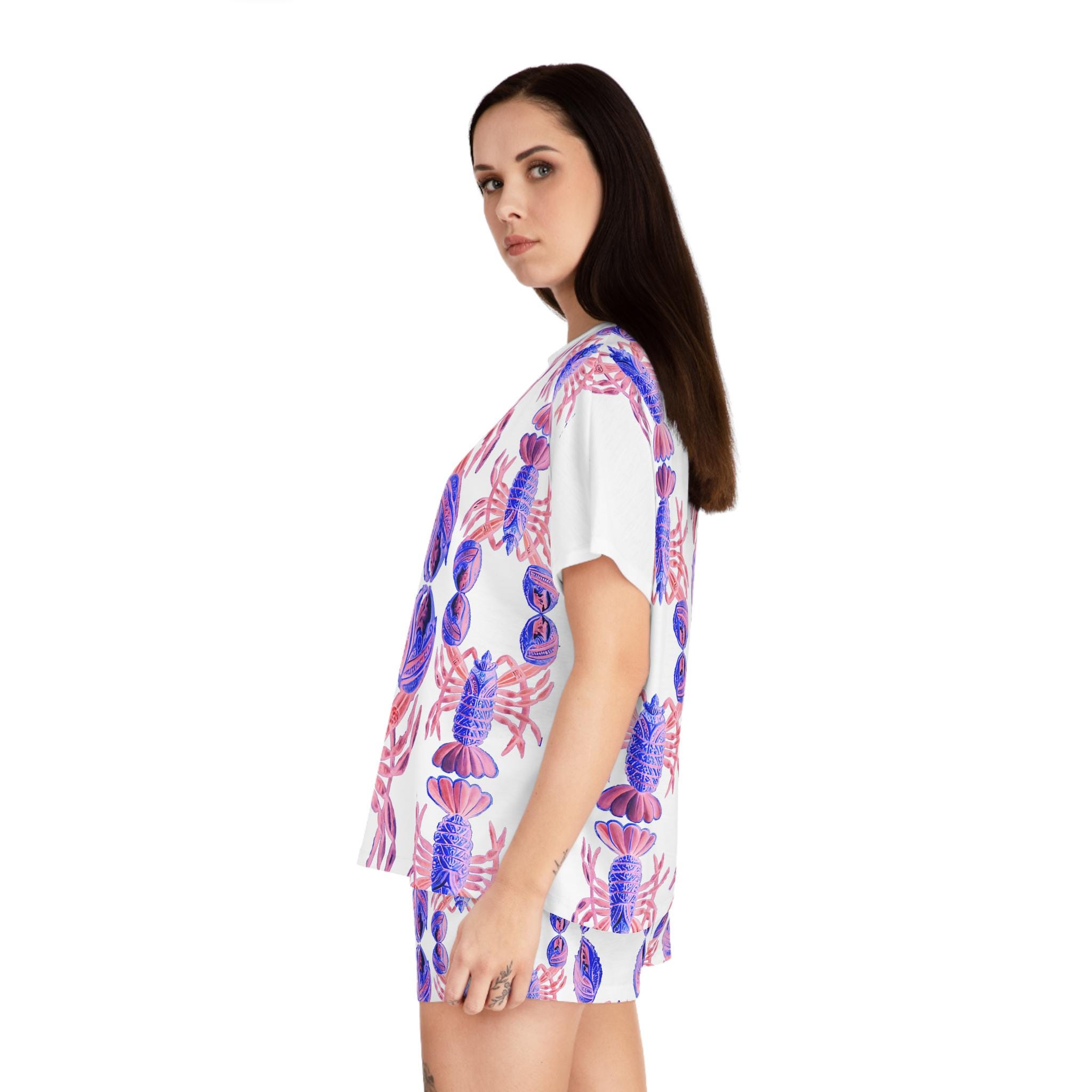 Lobster Party Blue A - Womens Pajamas