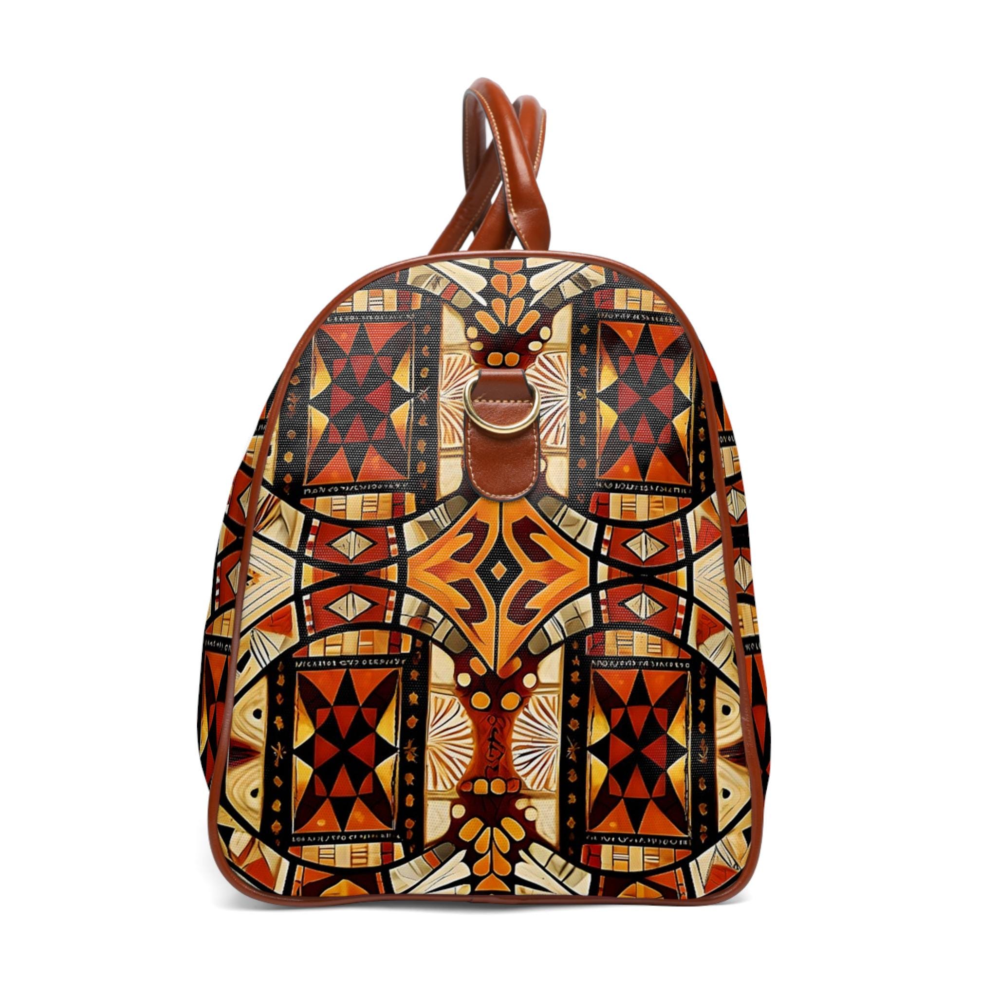 Polynesian Tapa Pattern Waterproof Travel Bag | Tribal Tapa Design