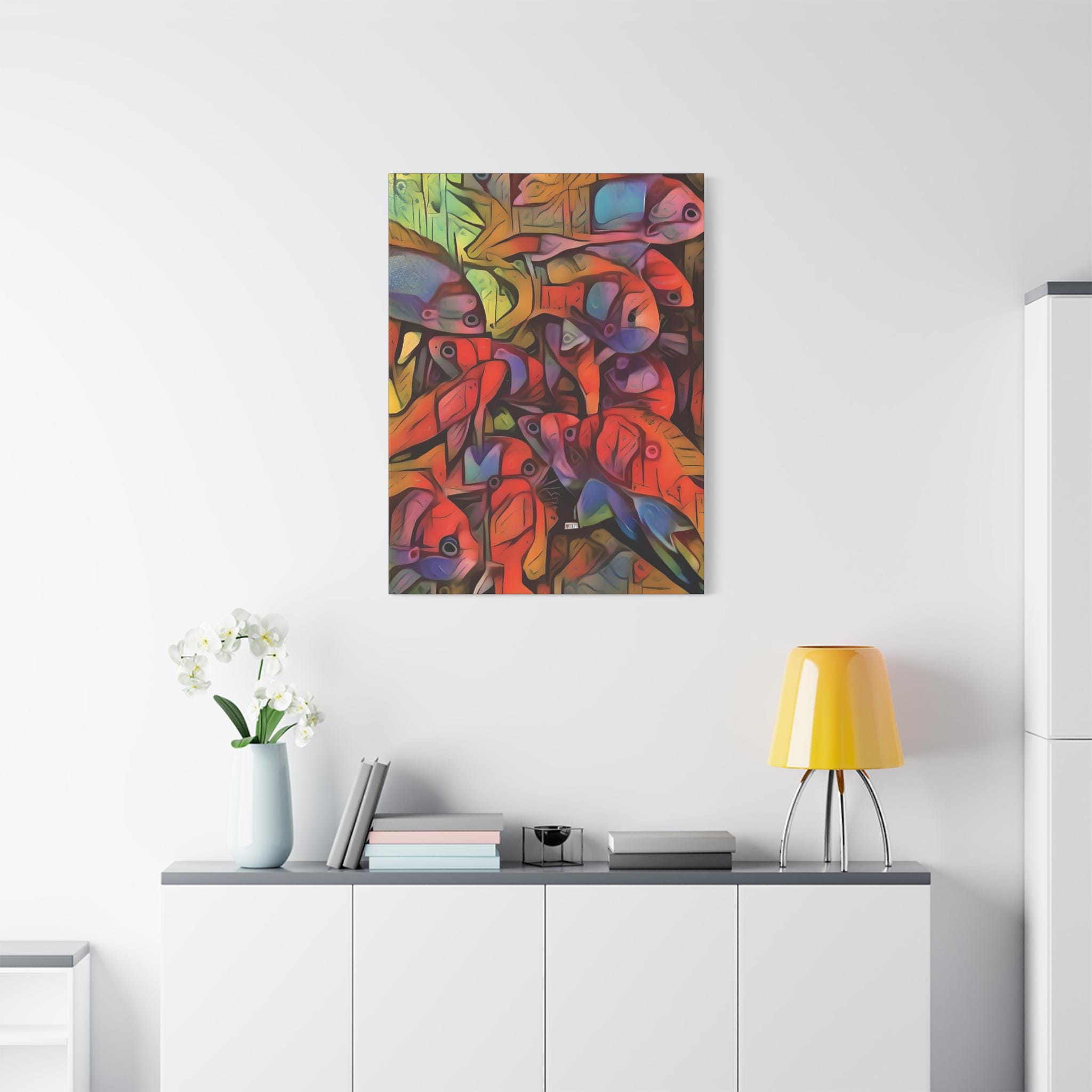Square Backs Left - Canvas Wall Art