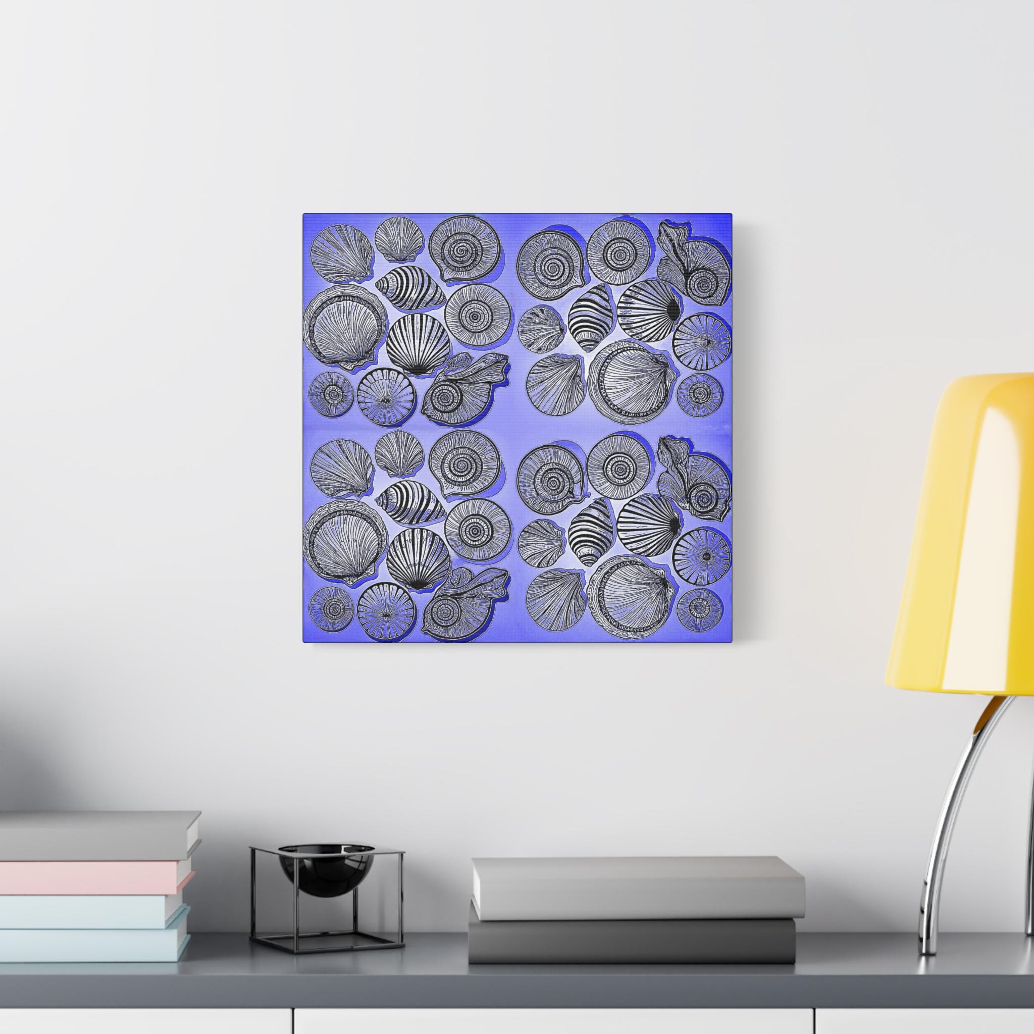 Shells Blue - Canvas Wall Art