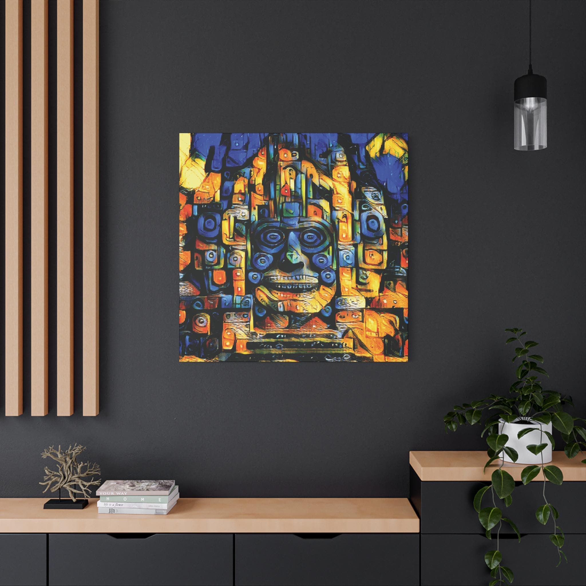Purple Face - Canvas Wall Art
