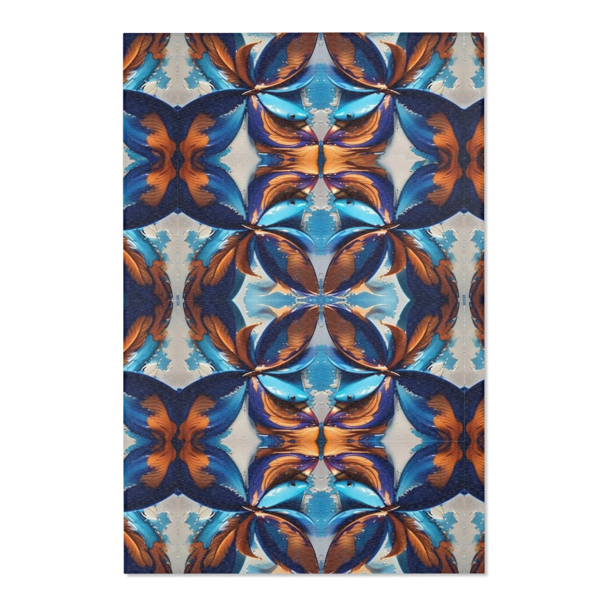 Blue Fan Quad - Area Rug