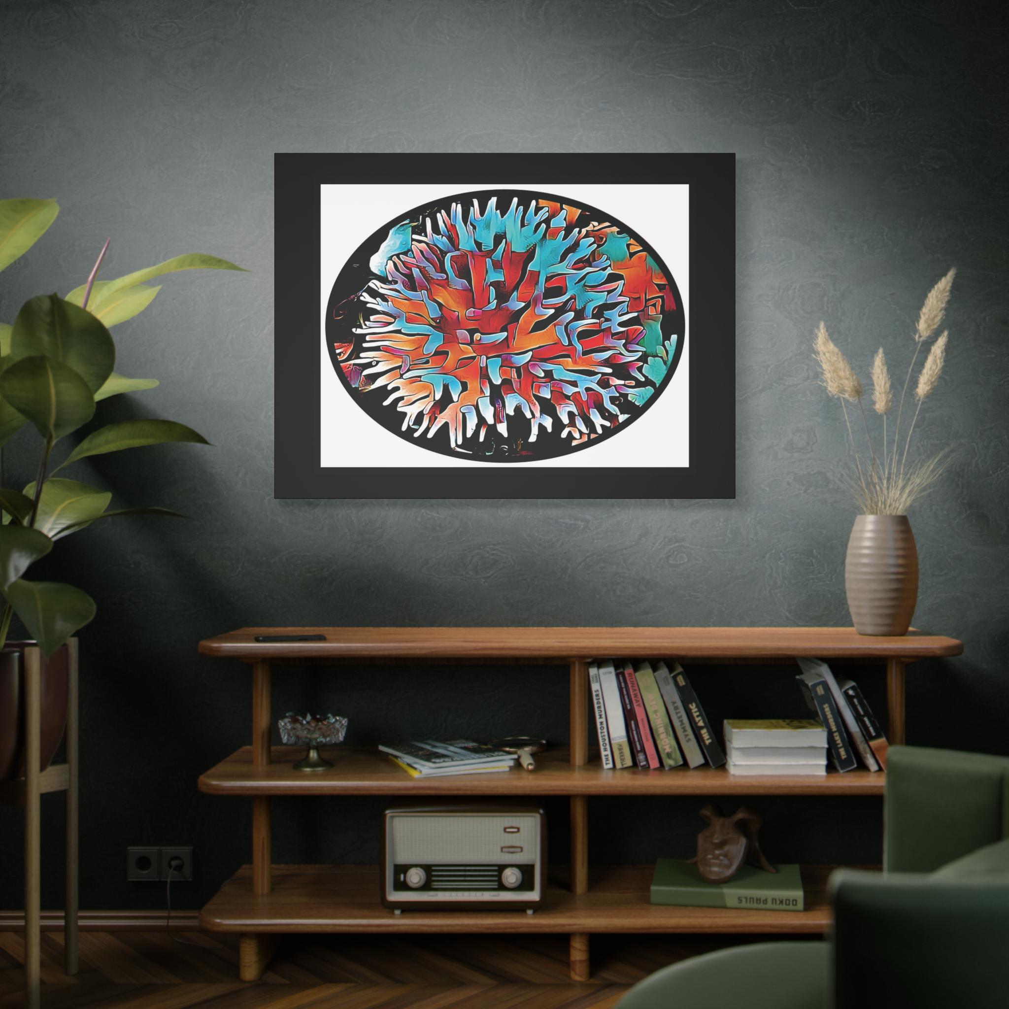 Coral View Egg - Canvas Wall Art