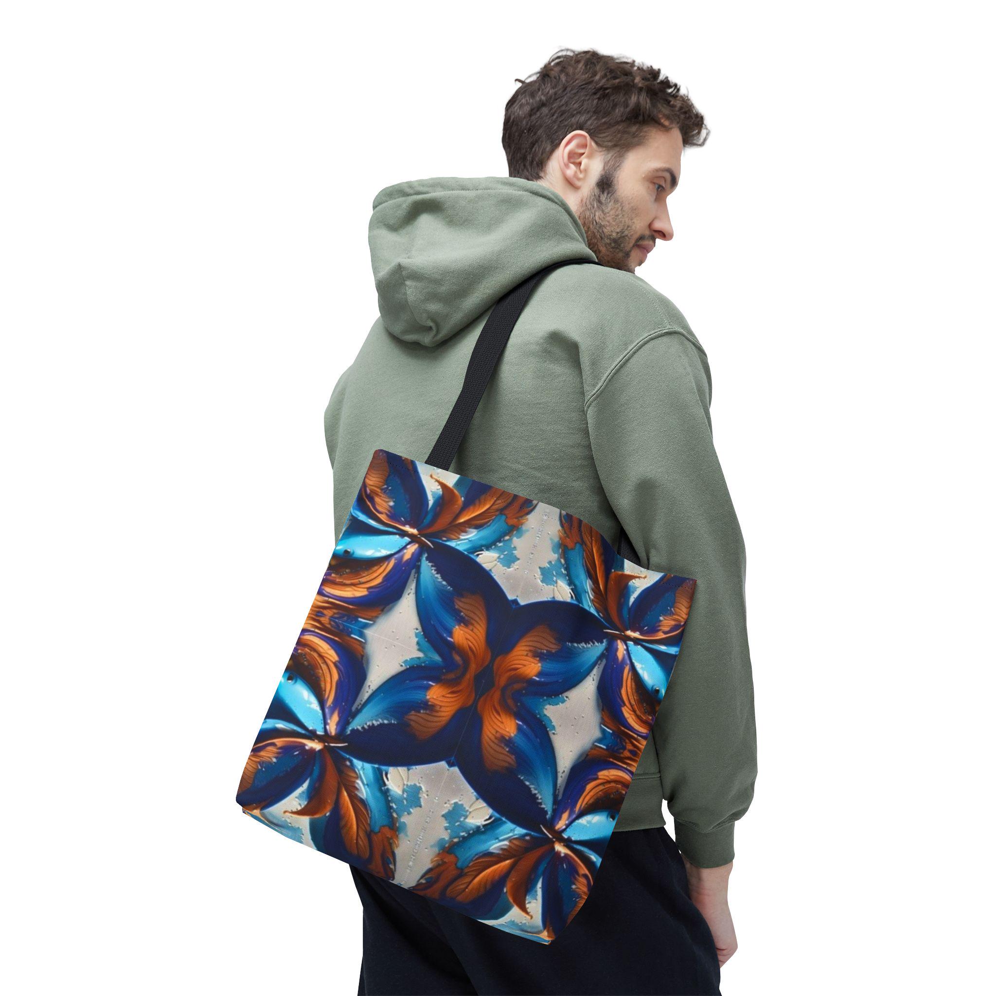 Blue Fan Quad - Tote Bag
