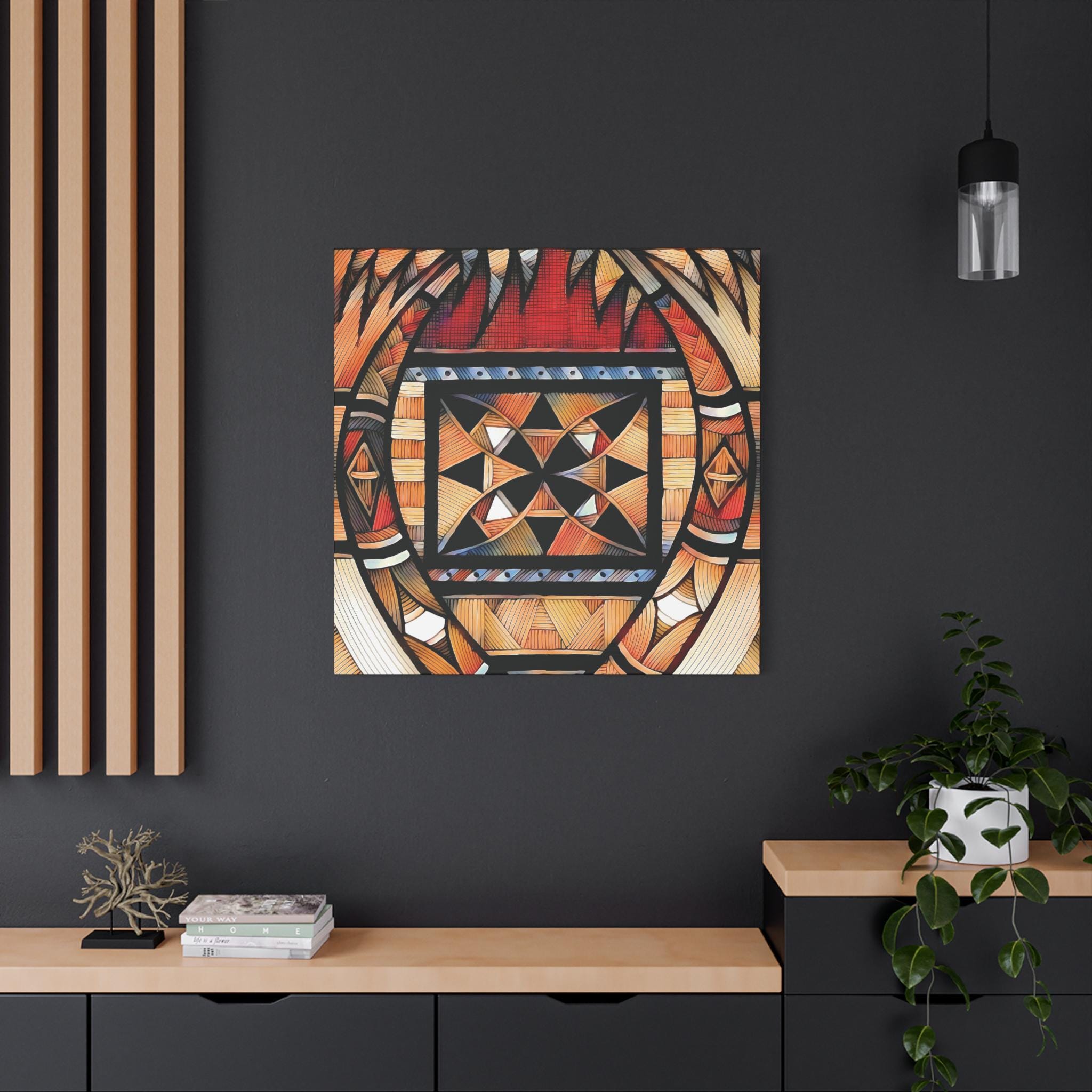 Tapa Palm - Canvas Wall Art