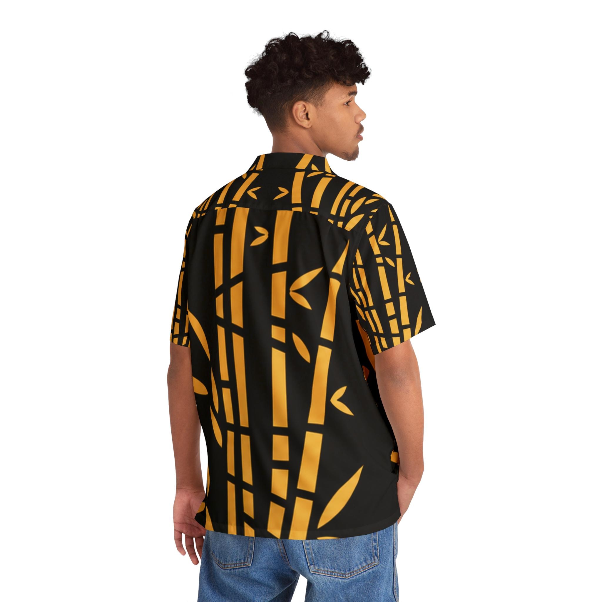 Golden Bamboo Pattern Hawaiian Shirt Bula Shirt