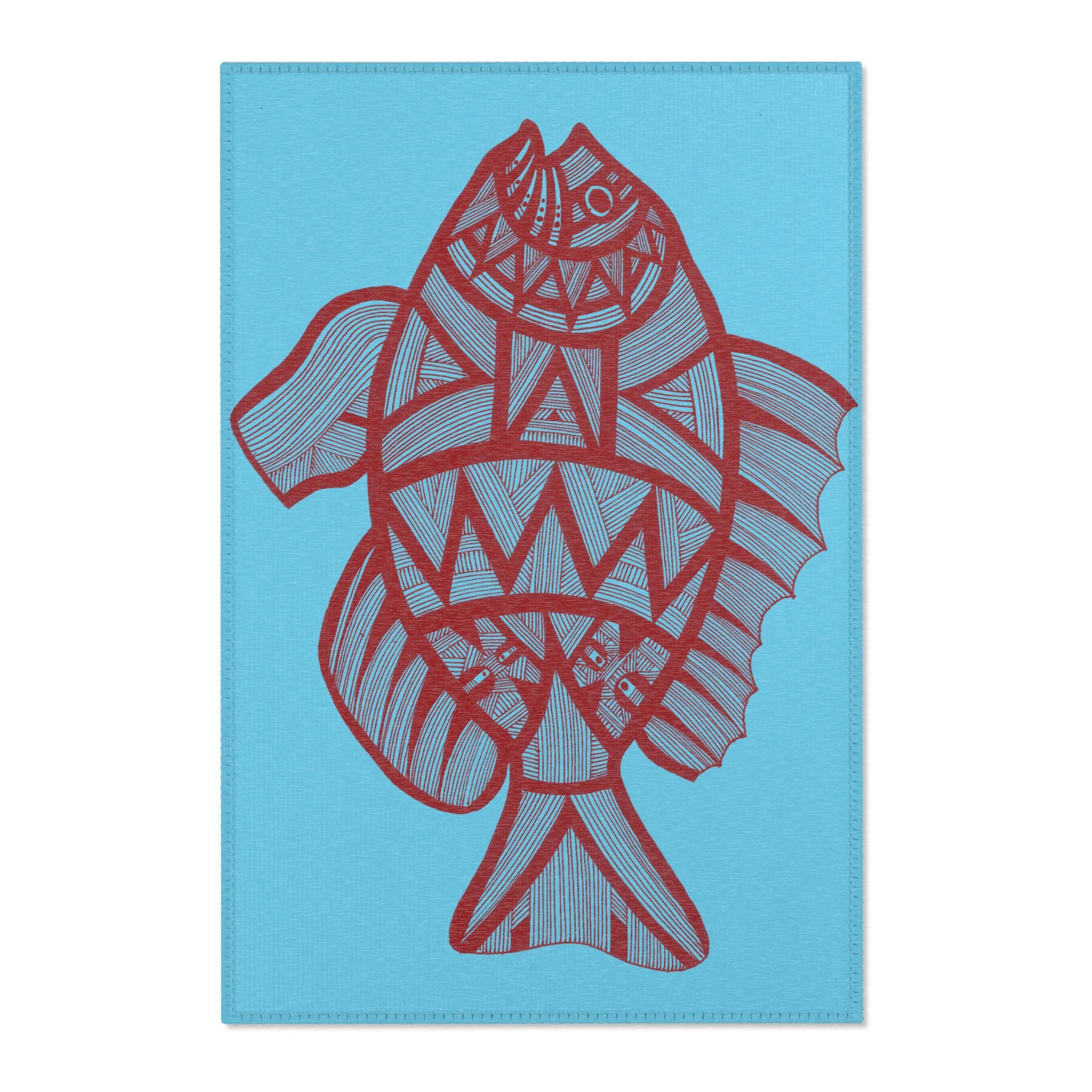 Red Fish 5 - Area Rug