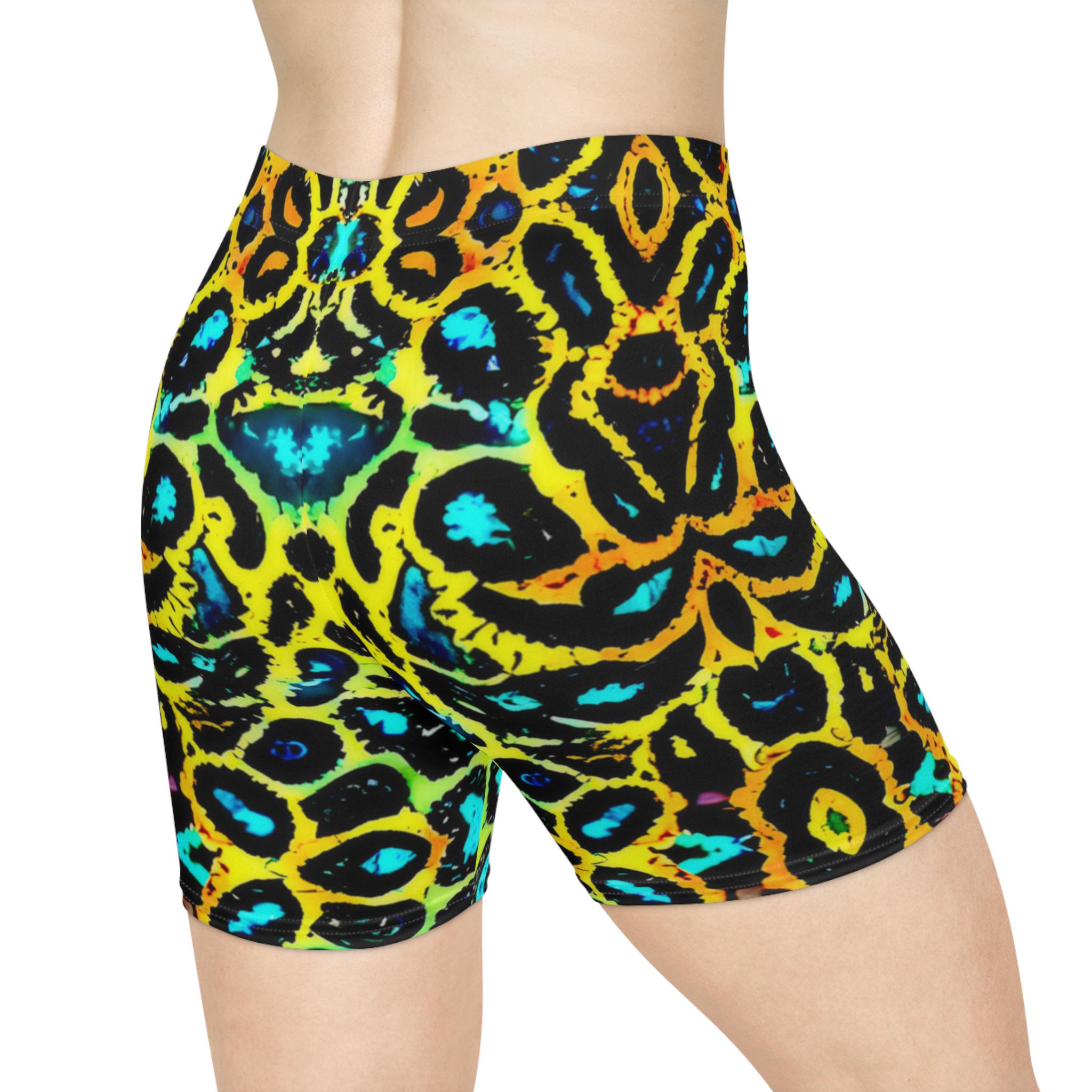 Golden Cat - Womens Biker Shorts