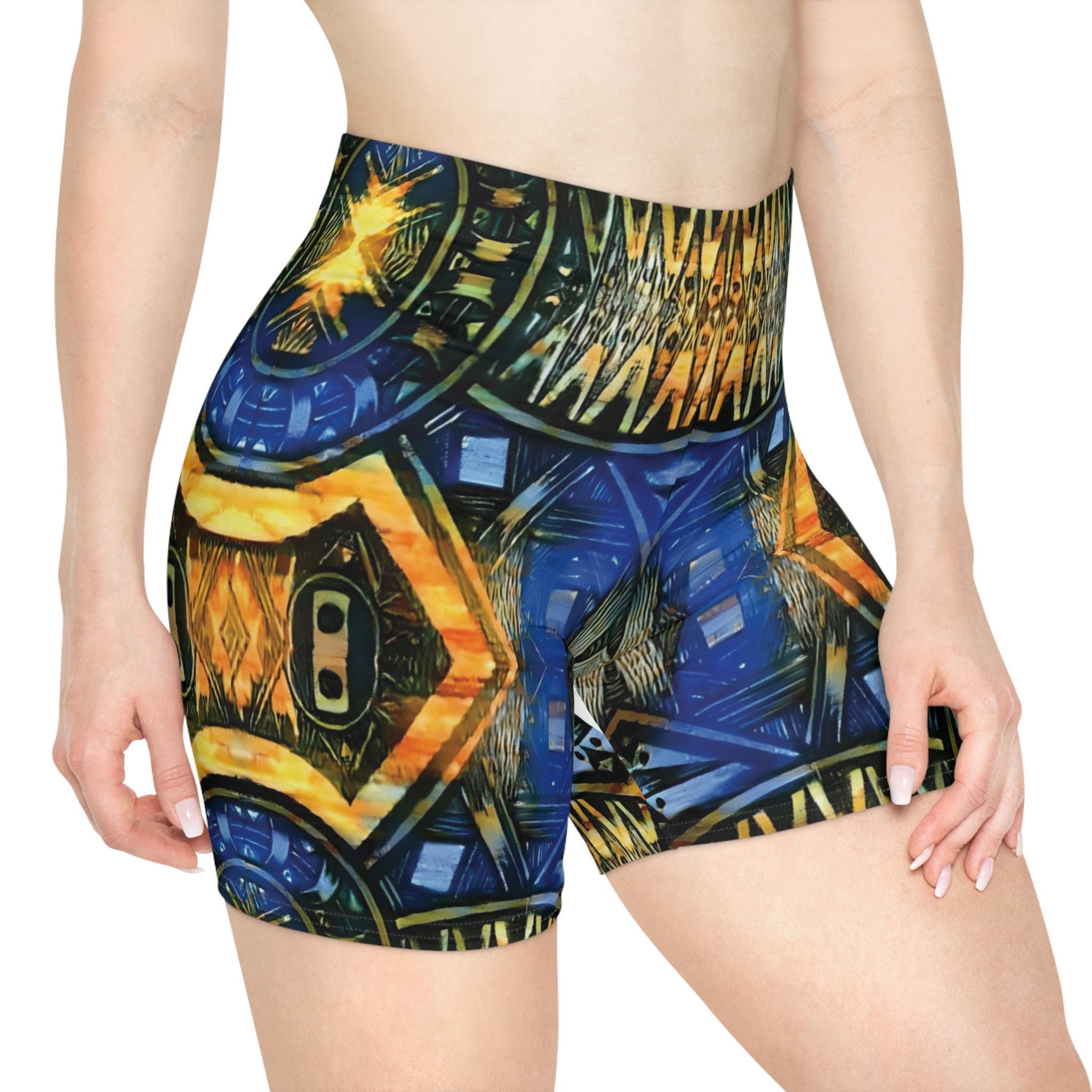 Blue Shield - Womens Biker Shorts