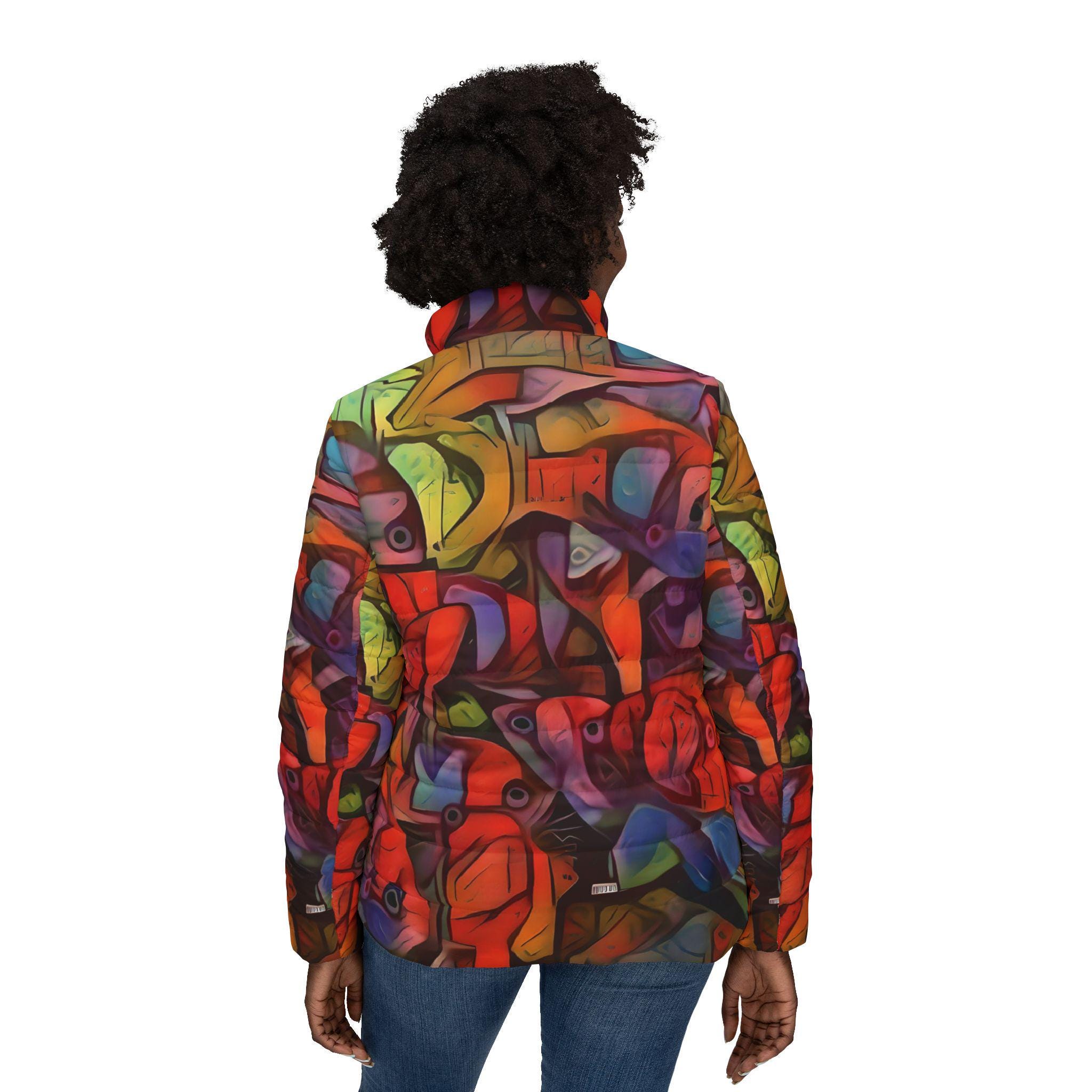 Square Backs Left - Womens Puffer Jacket