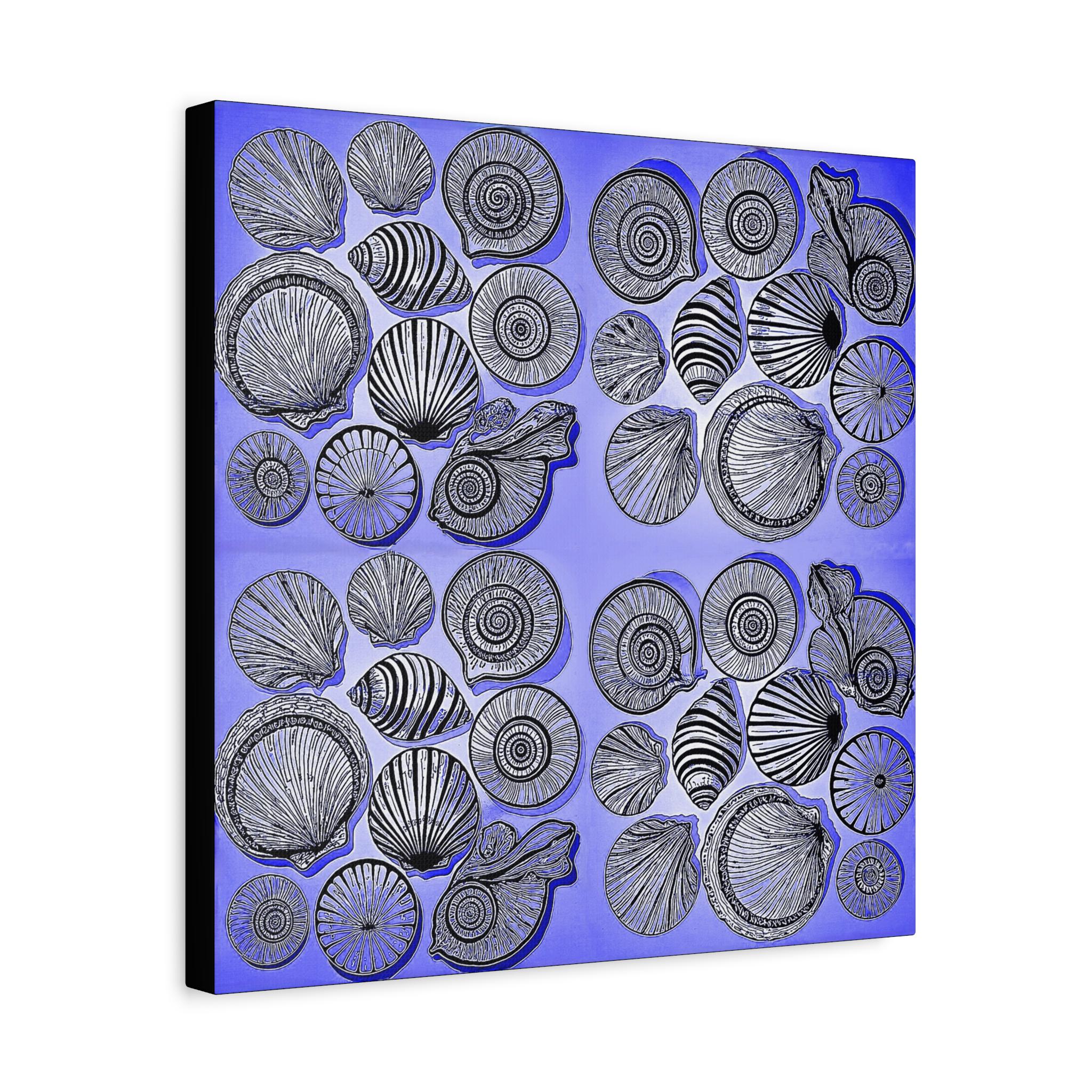 Shells Blue - Canvas Wall Art