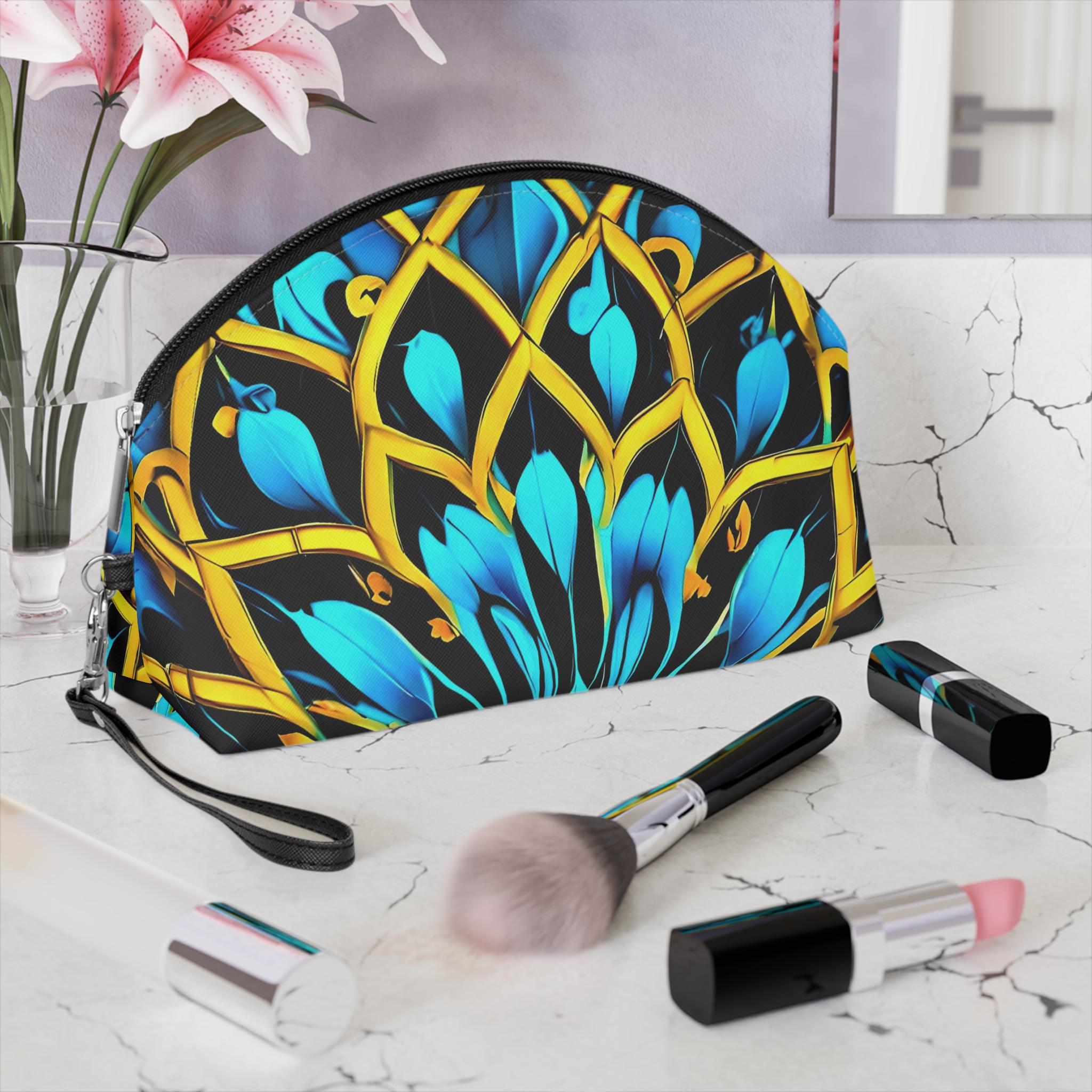 Blue Lace A - Makeup Bag