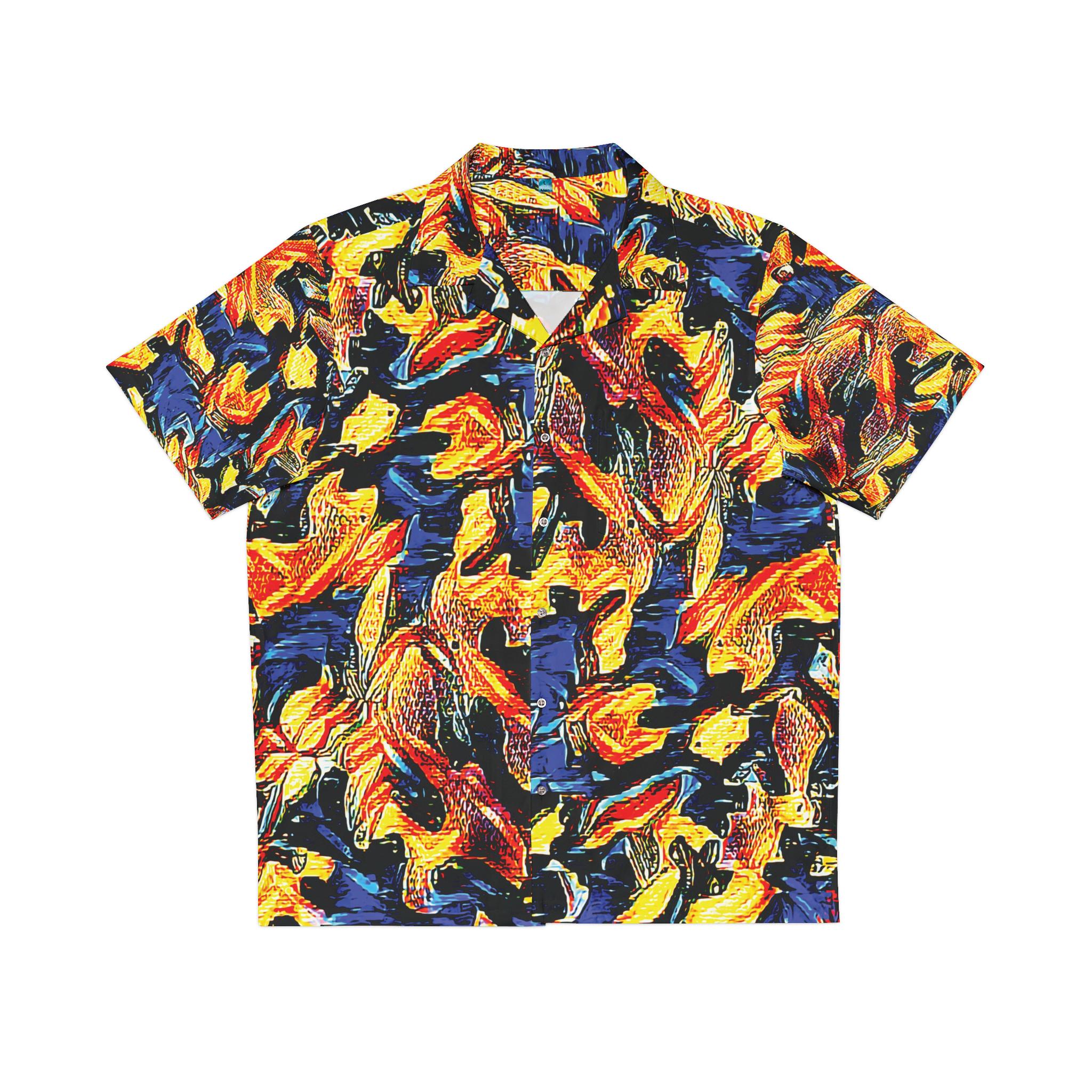 Gold on Blue - Hawaiian Shirt