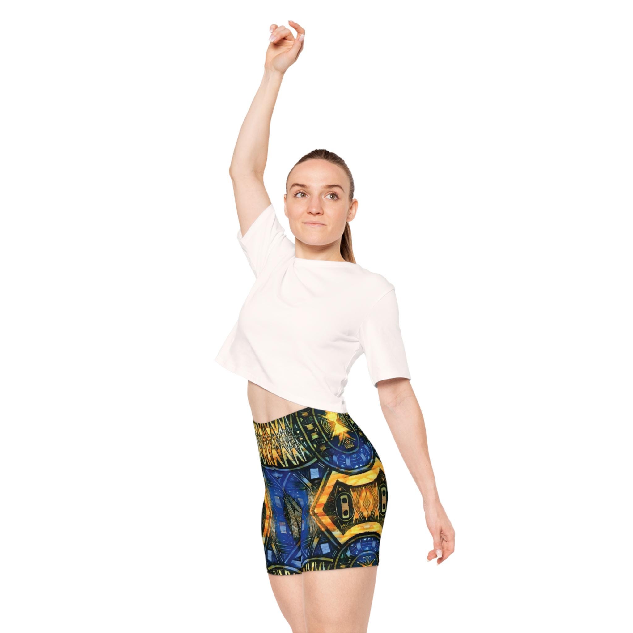 Blue Shield - Womens Biker Shorts