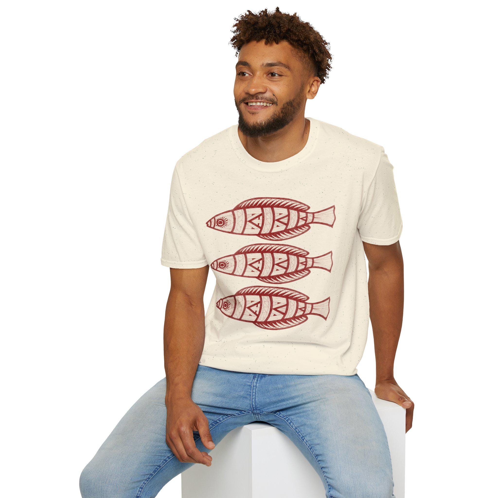 Tribal Fish Trio T-Shirt | Nautical Fisherman Design