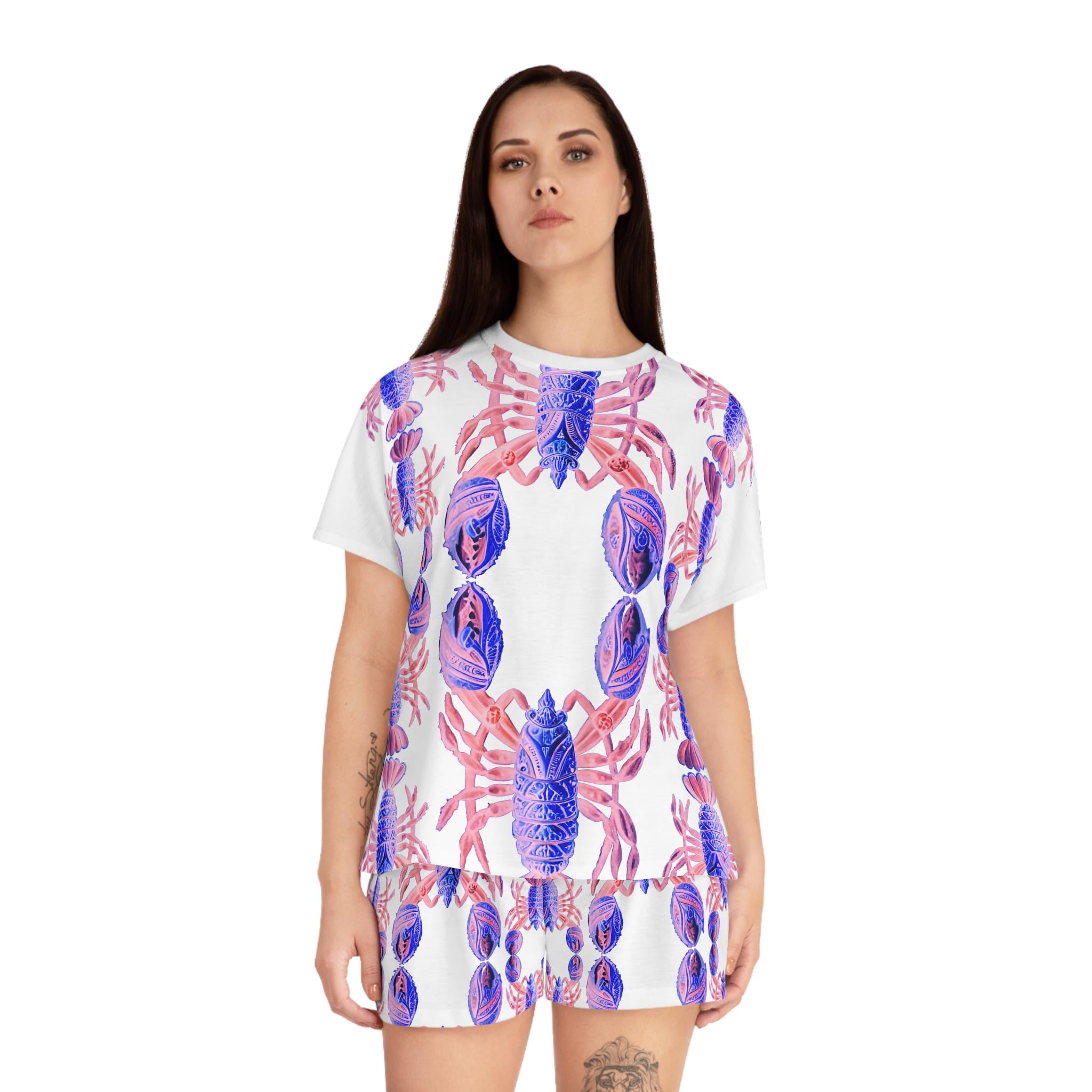 Lobster Party Blue A - Womens Pajamas