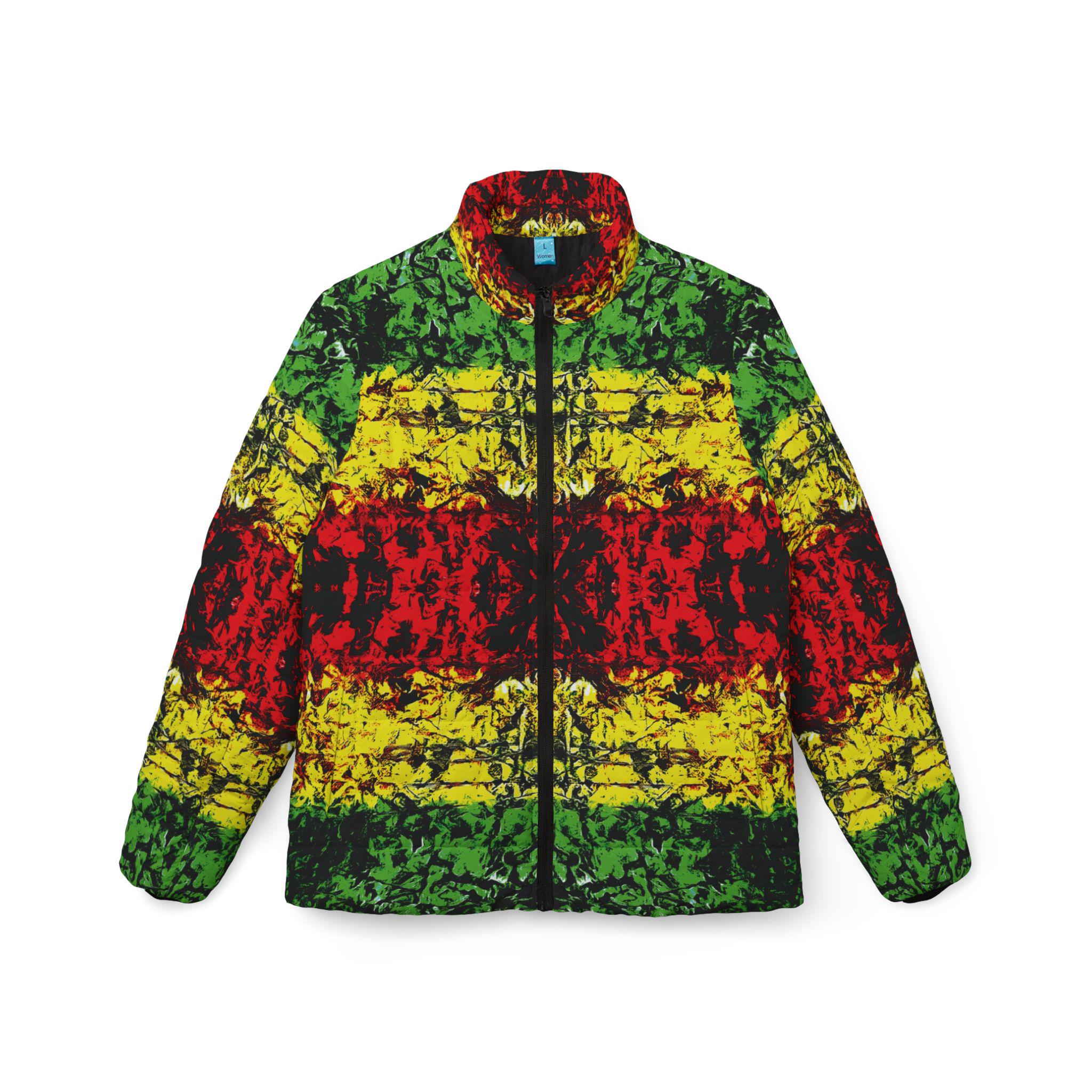 Reggae Stripe - Womens Puffer Jacket