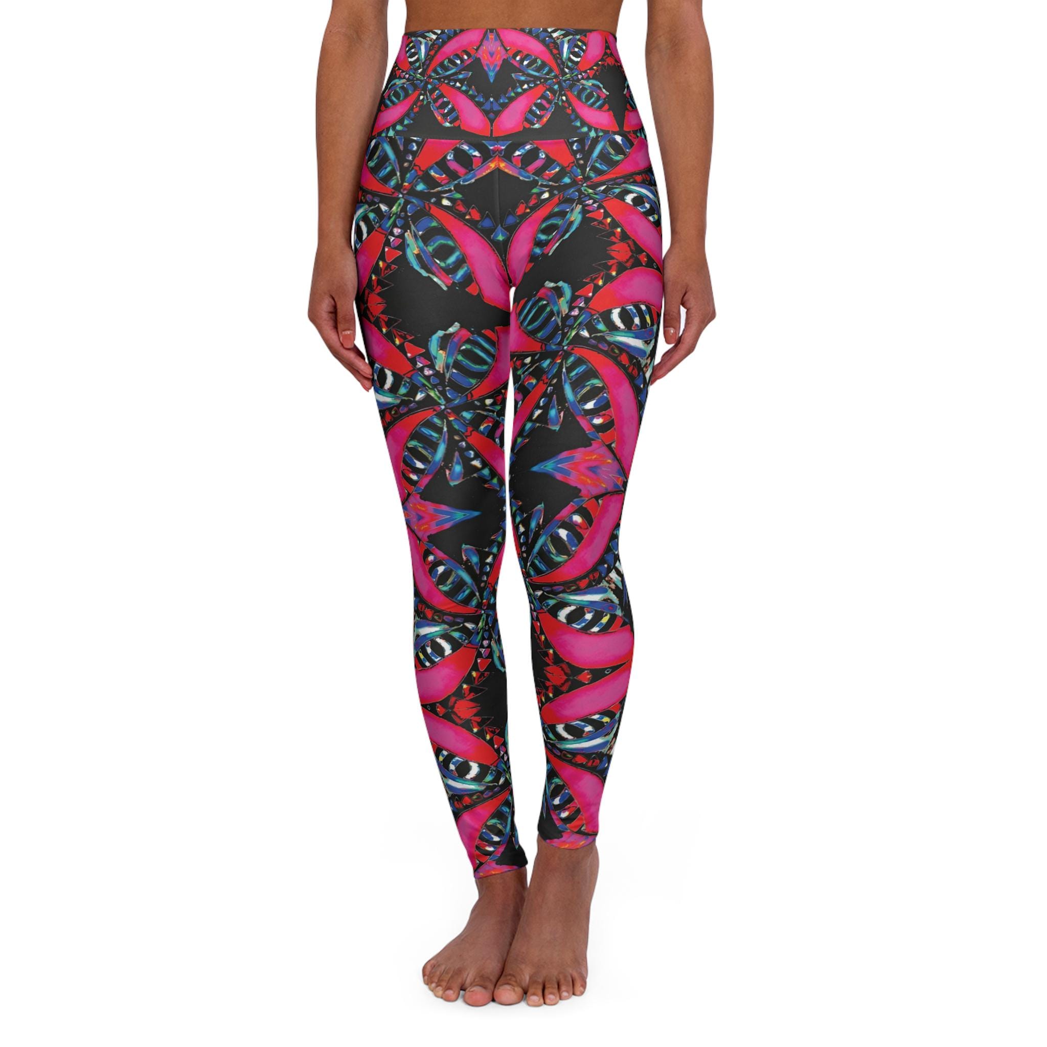 Pink on Black - Yoga Pants