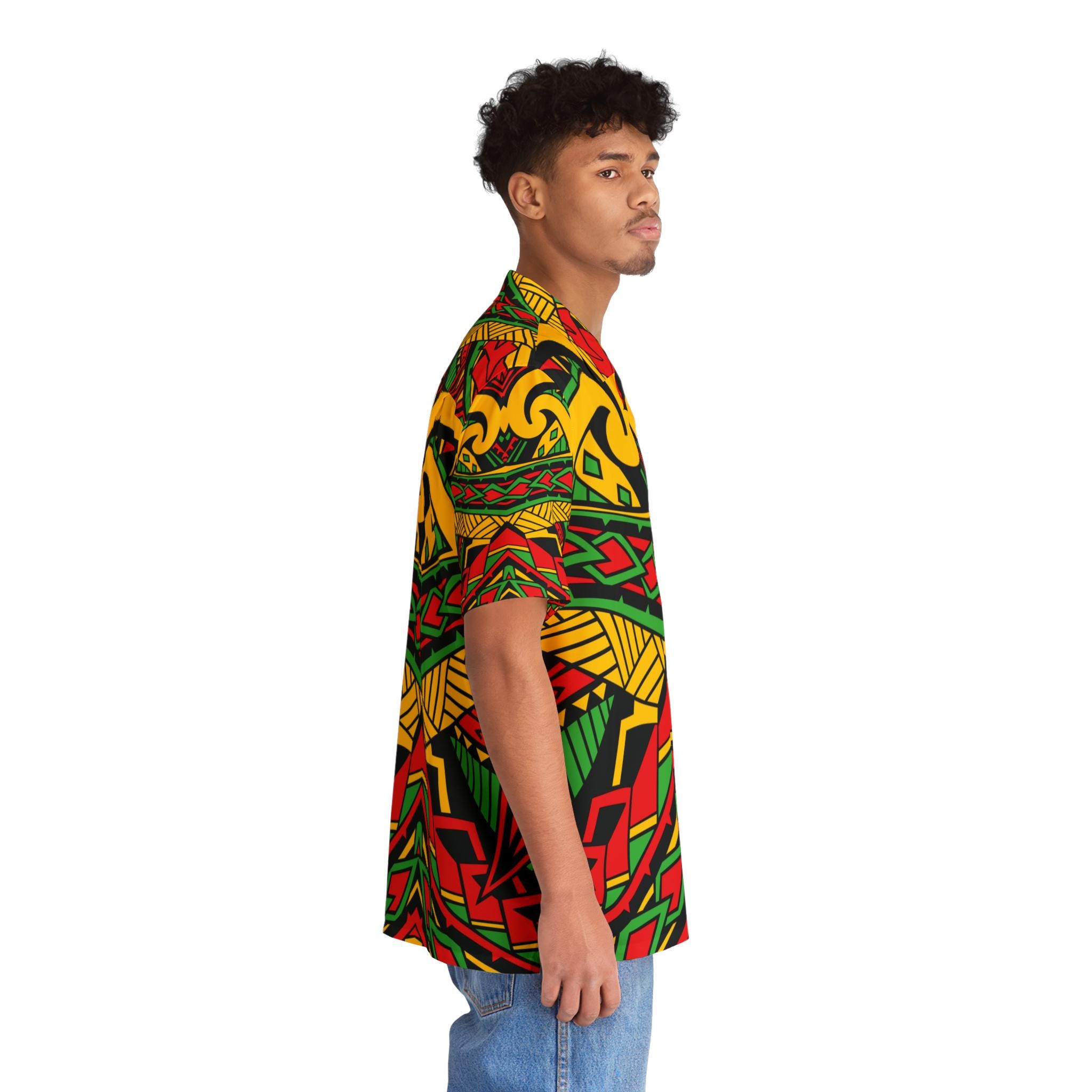 Reggae Lion Front - Hawaiian Shirt