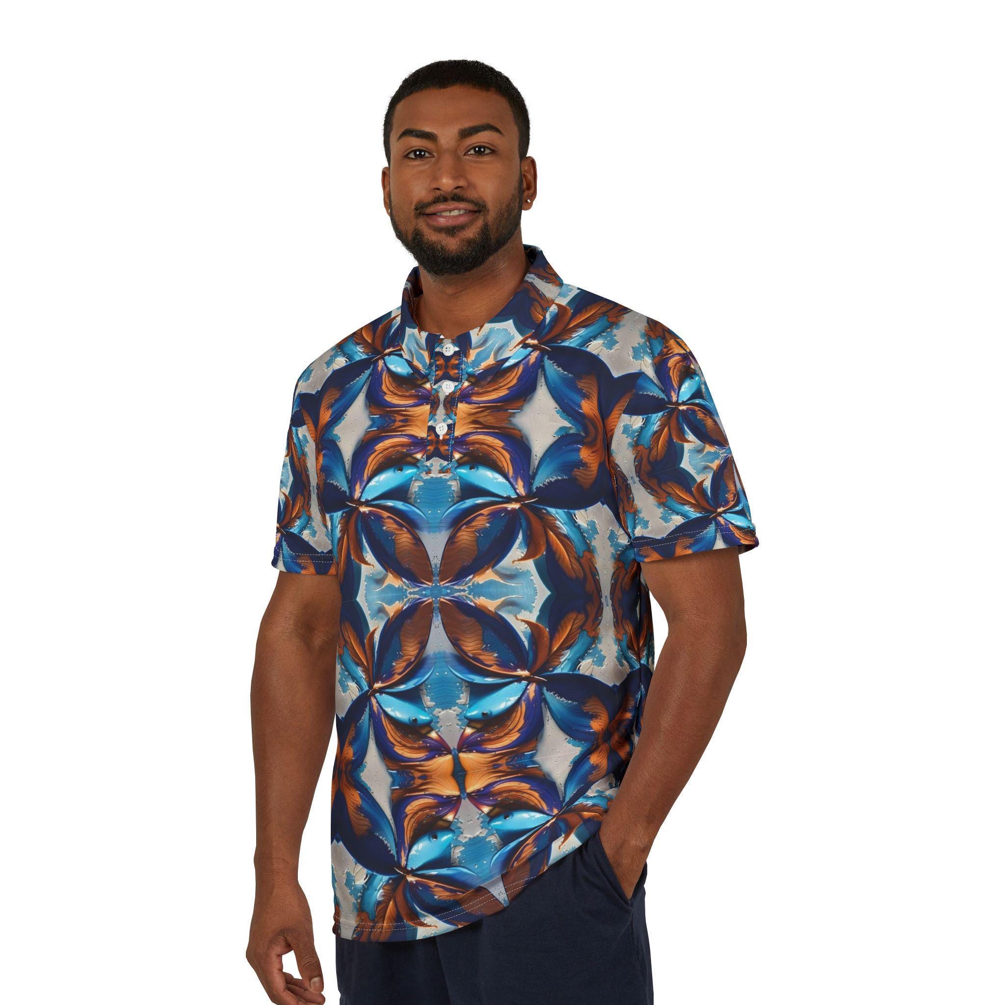 Blue Fan Quad - Polo Shirt