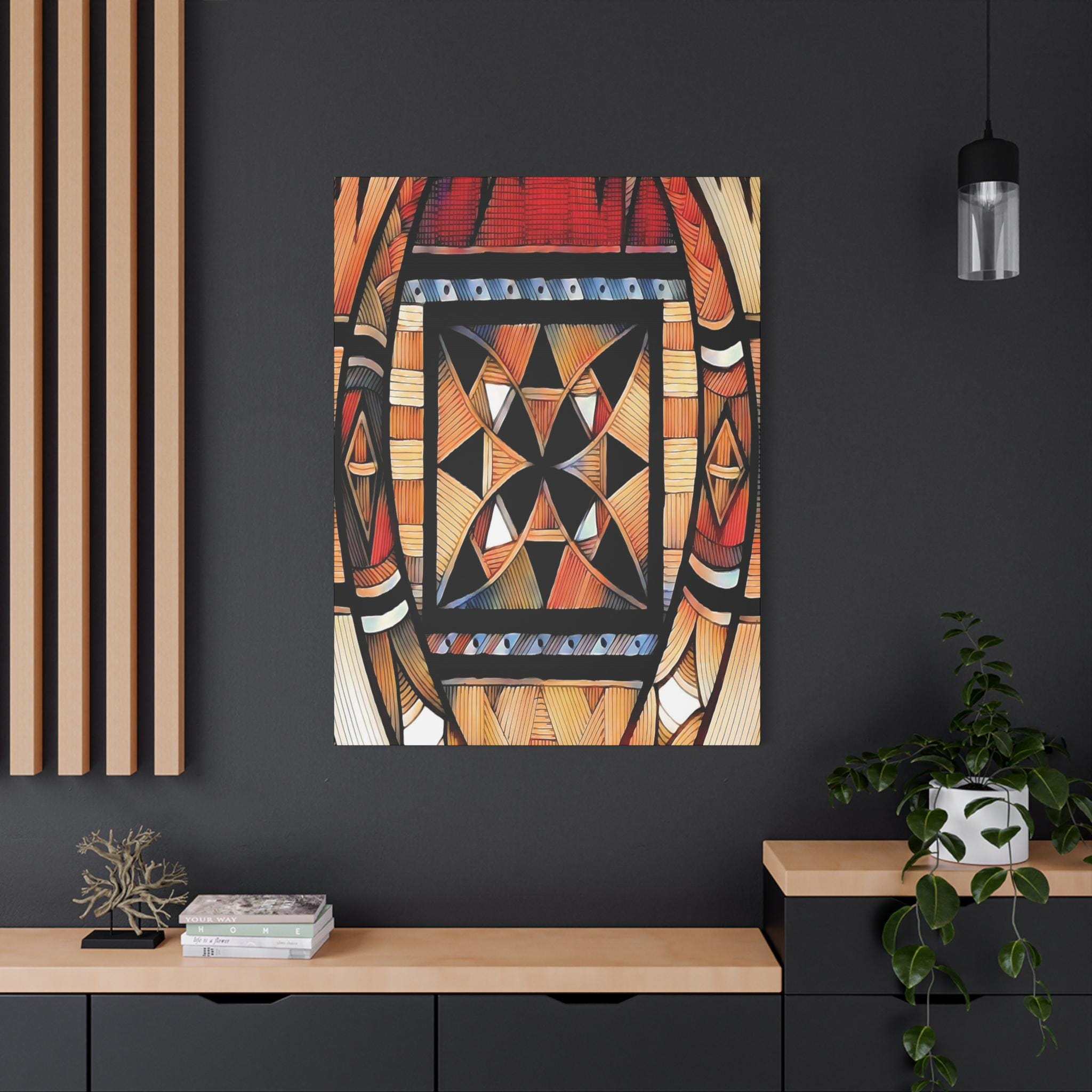 Tapa Trees - Canvas Wall Art