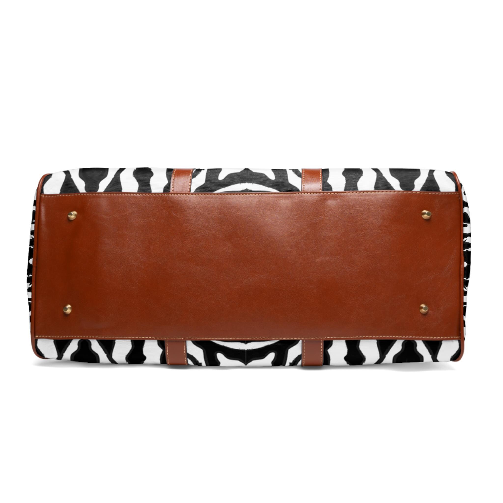 Unique Zebra Stripe Waterproof Travel Bag | Bold Animal Print