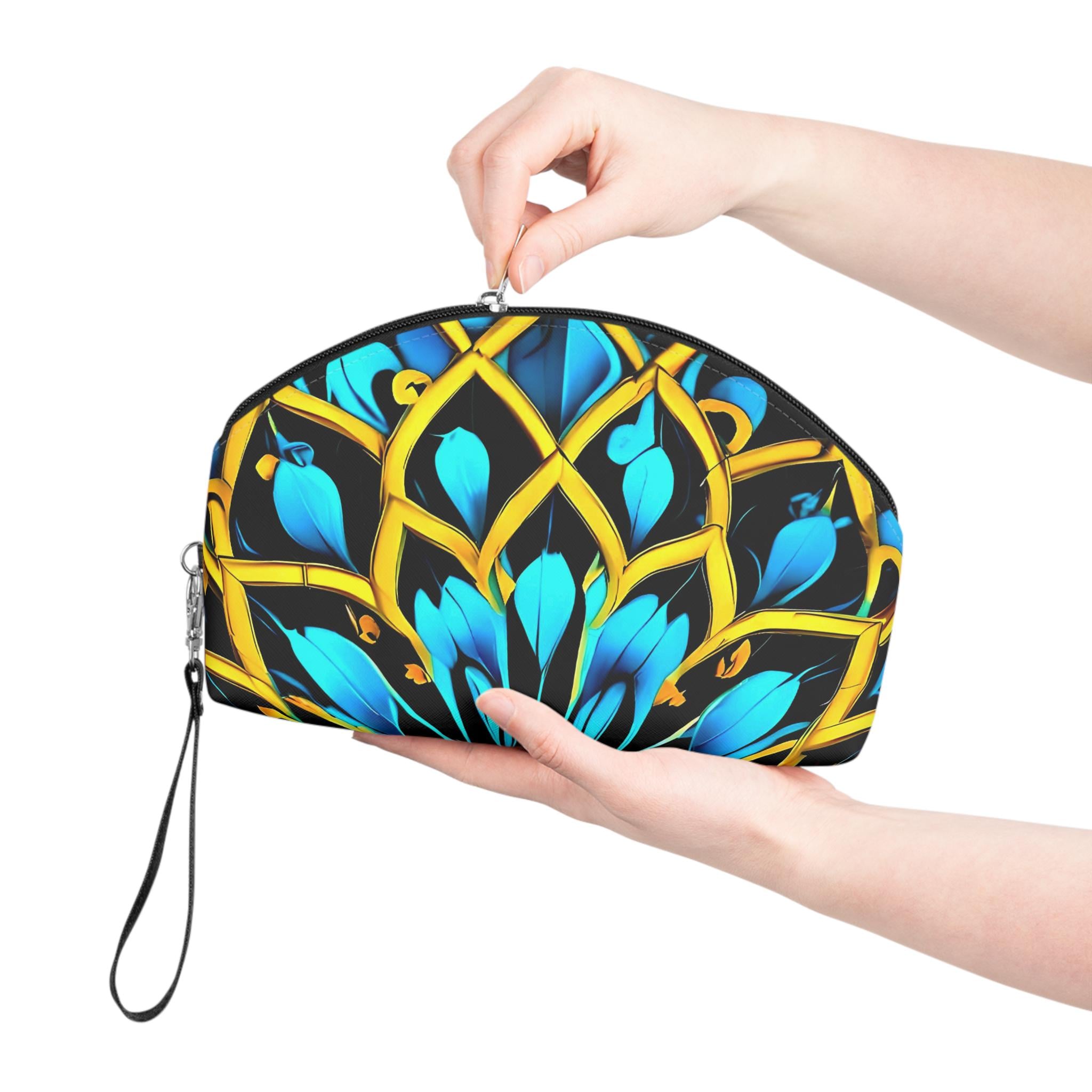 Blue Lace A - Makeup Bag
