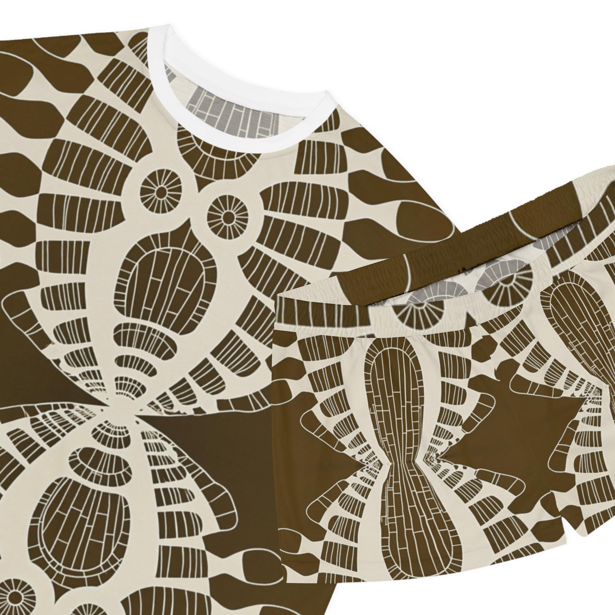 Abstract Urchin Brown - Womens Pajamas