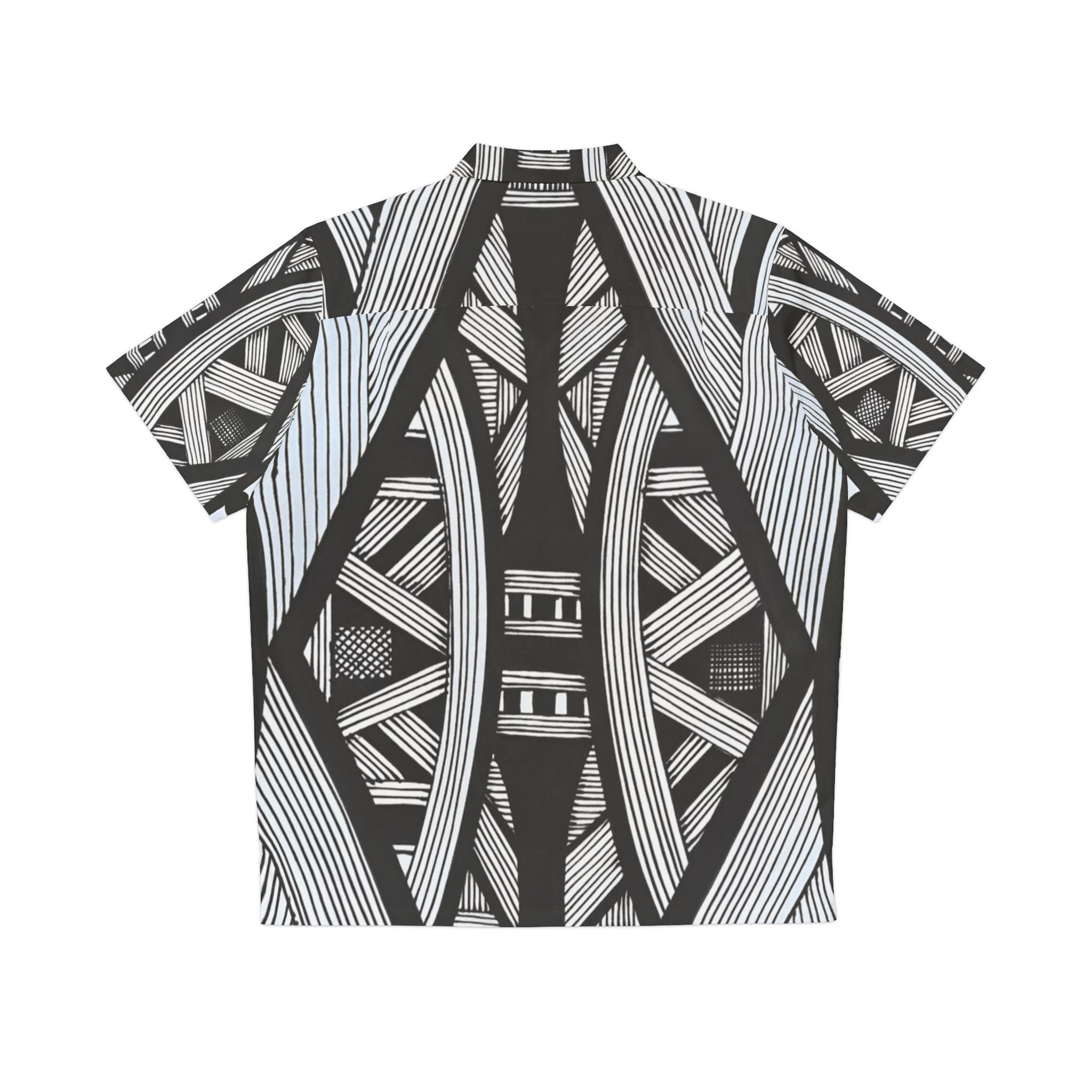Black White Tribal Lines - Hawaiian Shirt