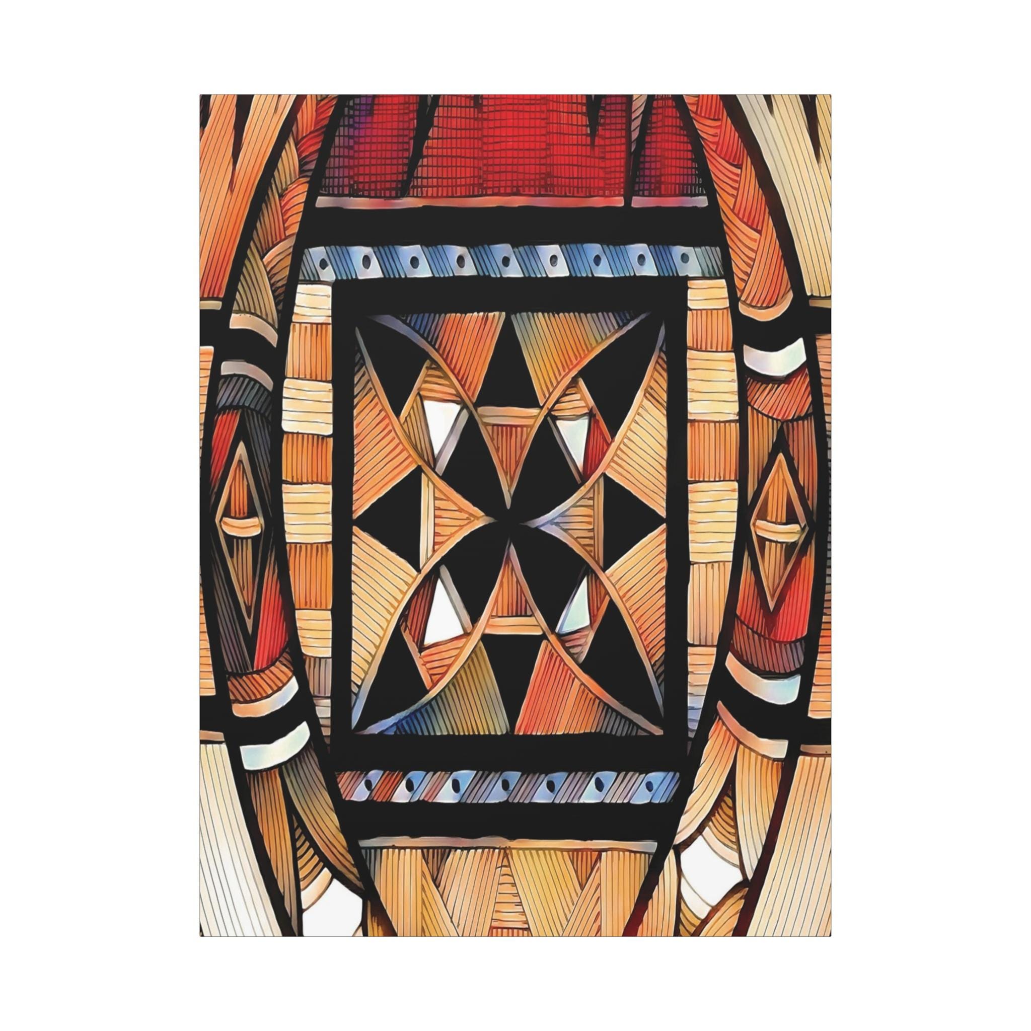 Tapa Trees - Canvas Wall Art