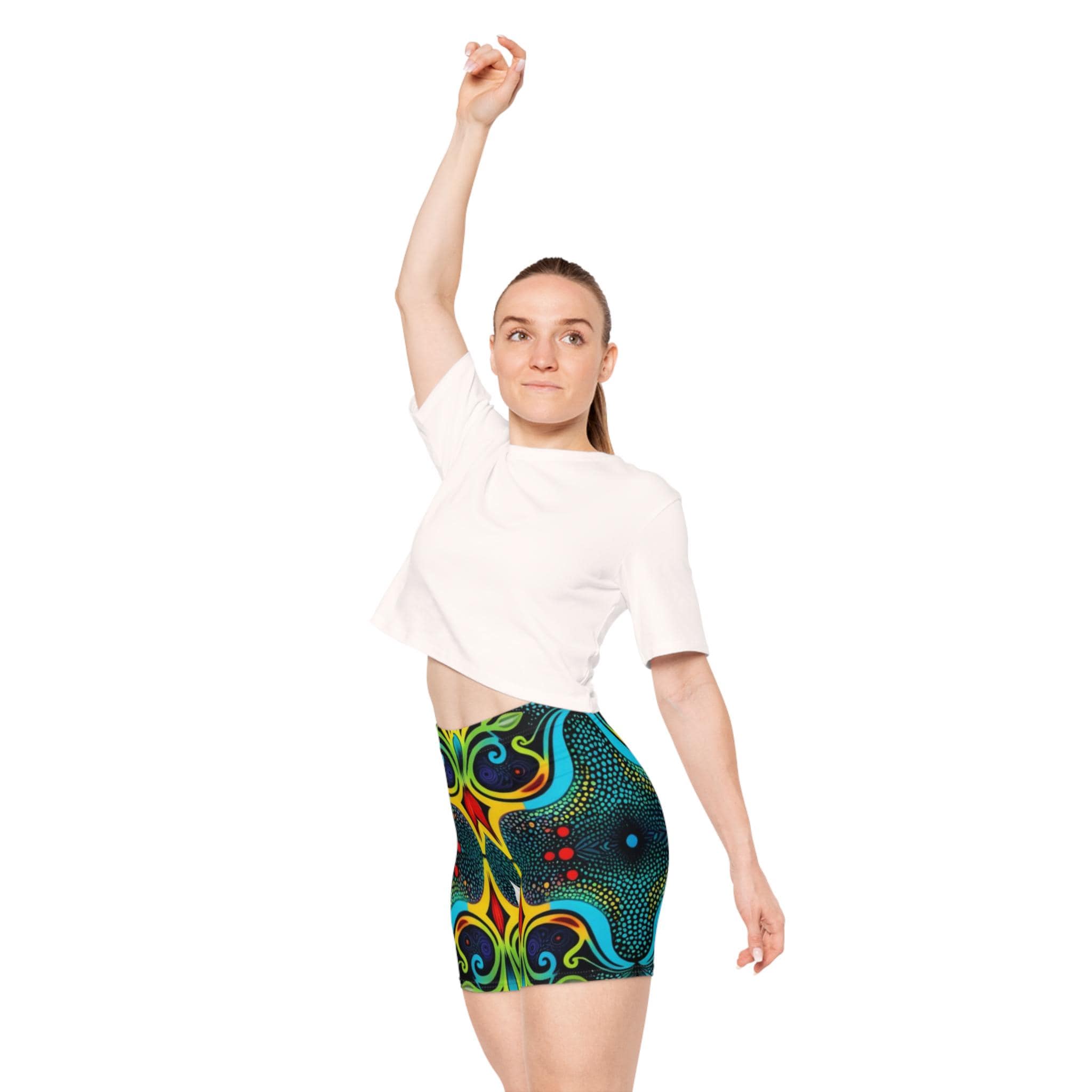 Psychedelic Abo - Womens Biker Shorts