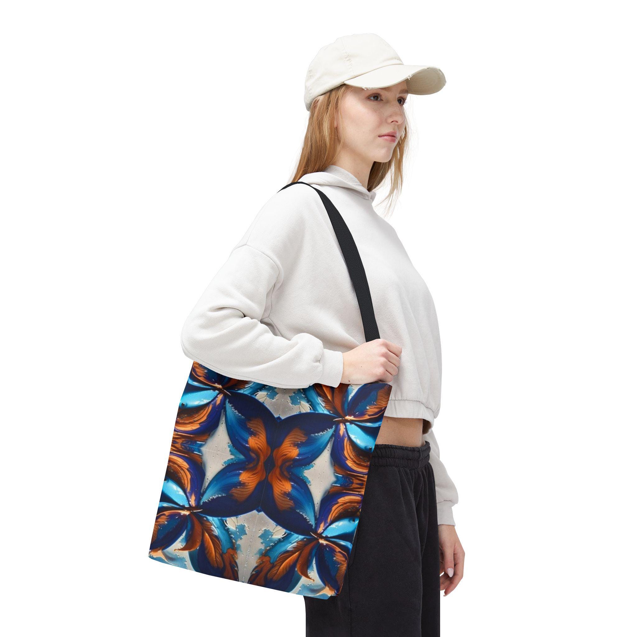 Blue Fan Quad - Tote Bag