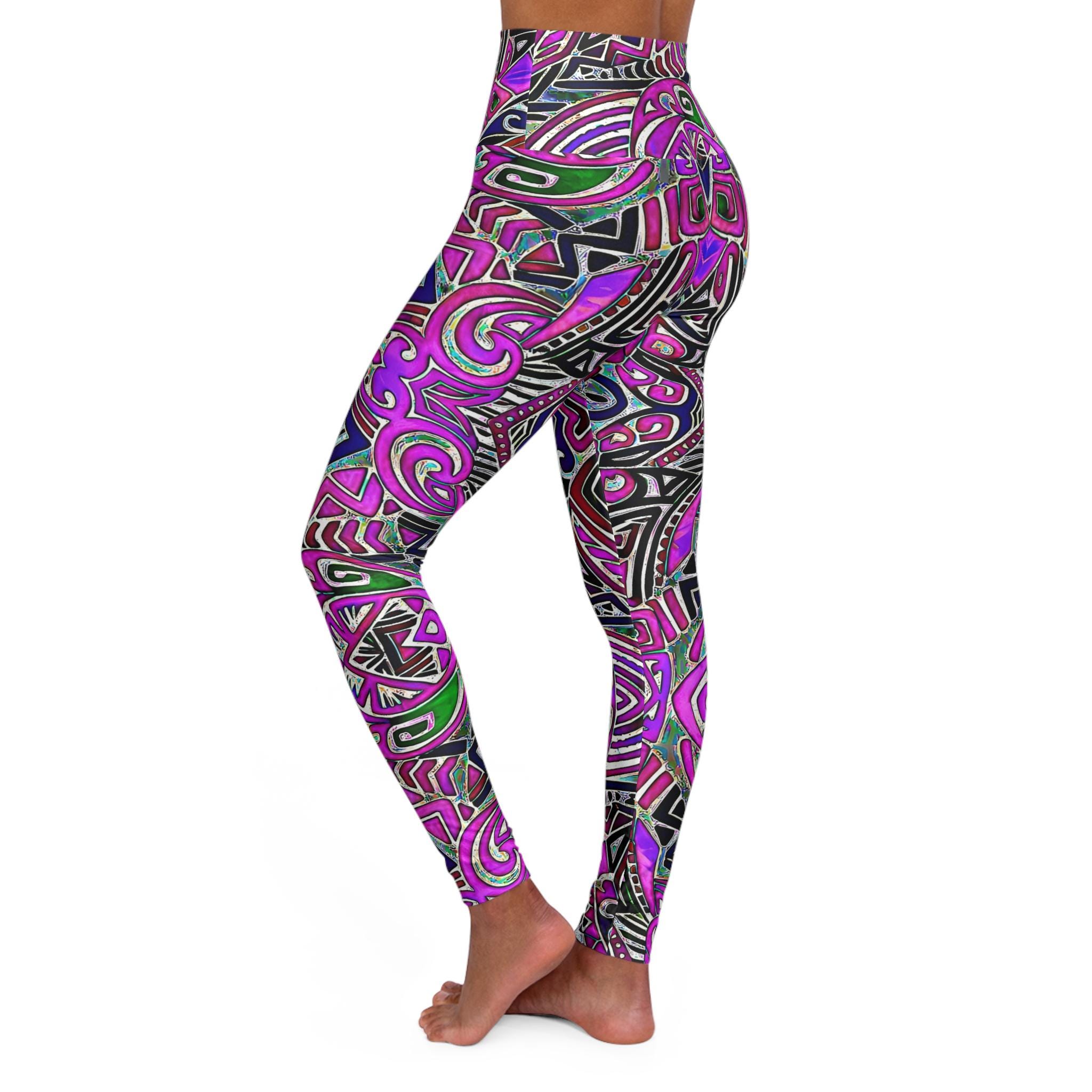 Purple Indo - Yoga Pants