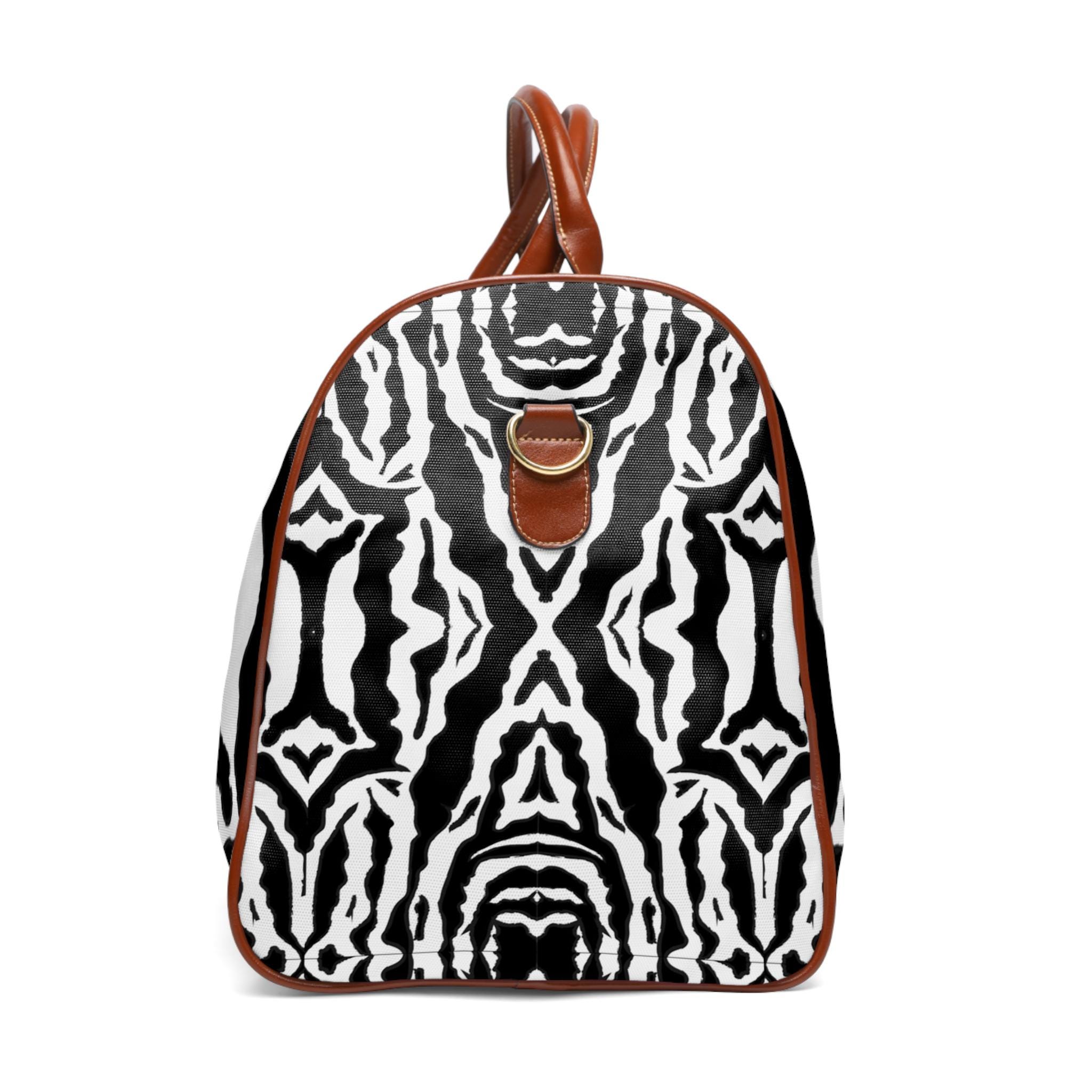 Unique Zebra Stripe Waterproof Travel Bag | Bold Animal Print