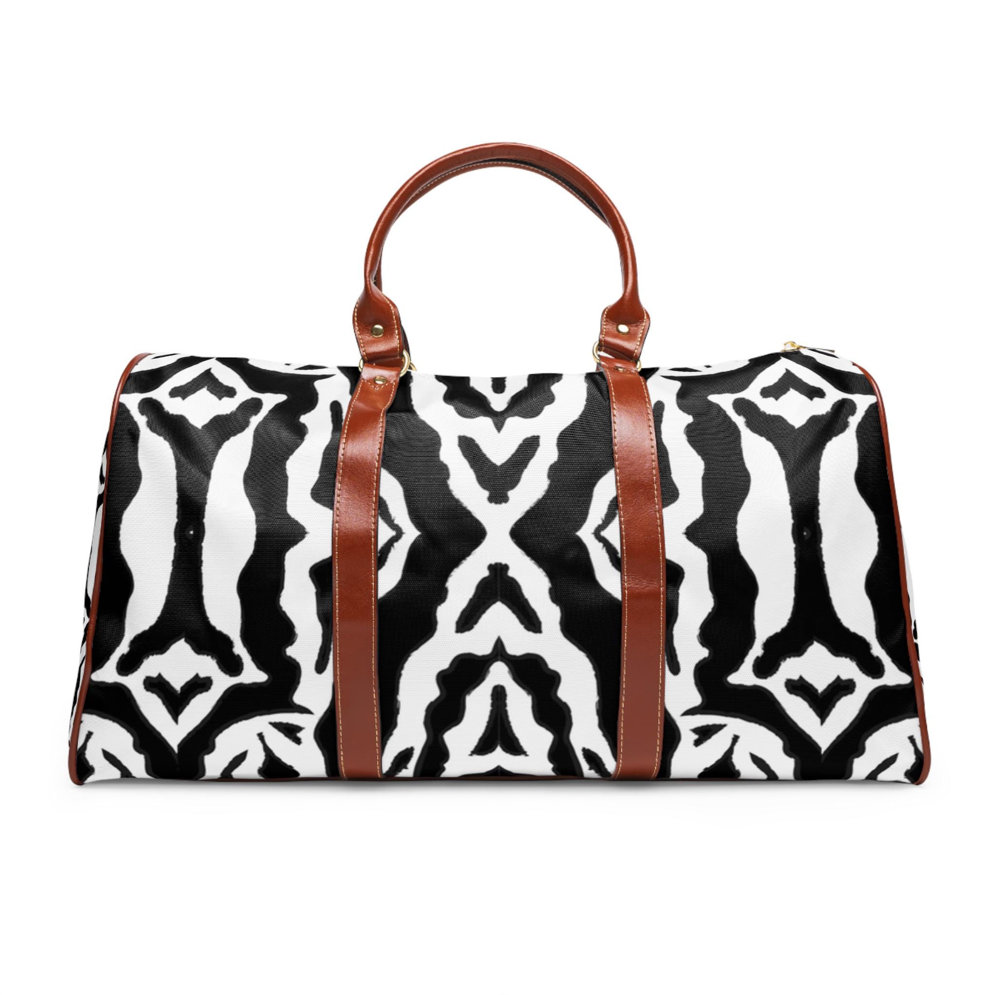 Unique Zebra Stripe Waterproof Travel Bag | Bold Animal Print