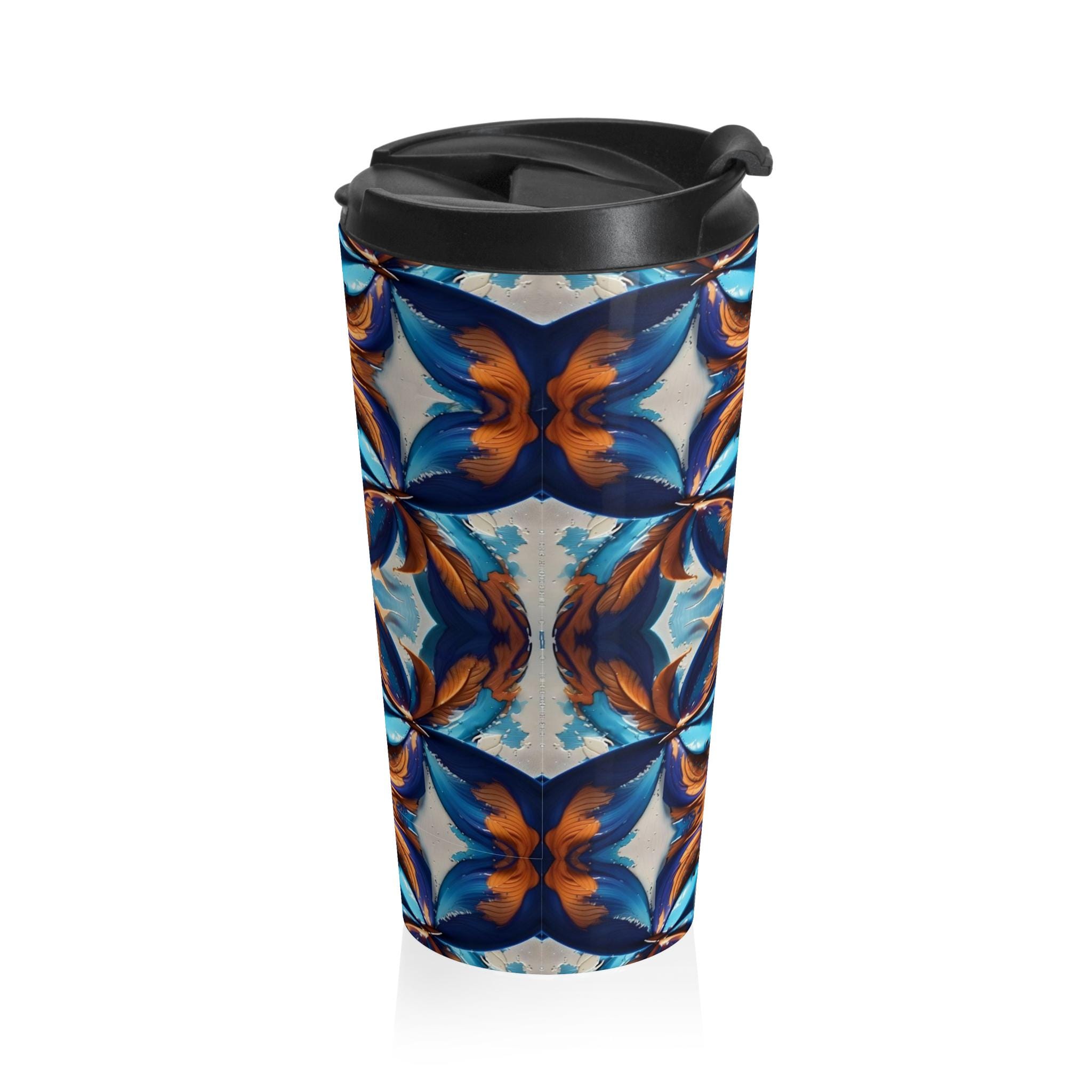 Blue Fan Quad - Travel Mug