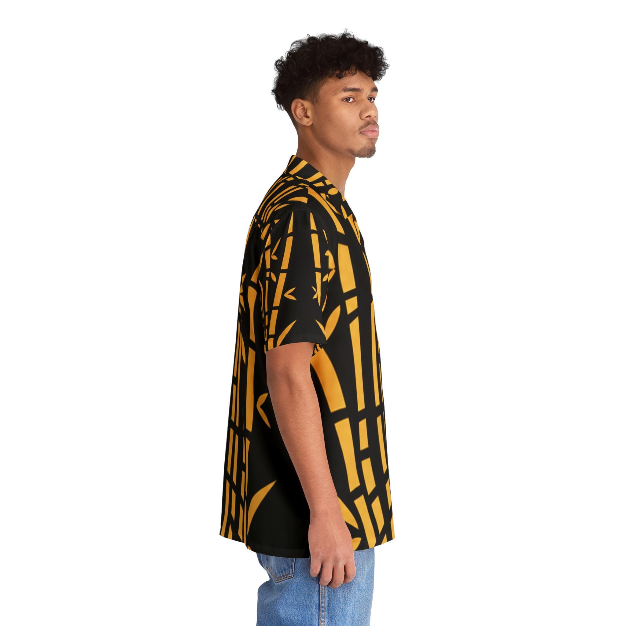 Golden Bamboo Pattern Hawaiian Shirt Bula Shirt