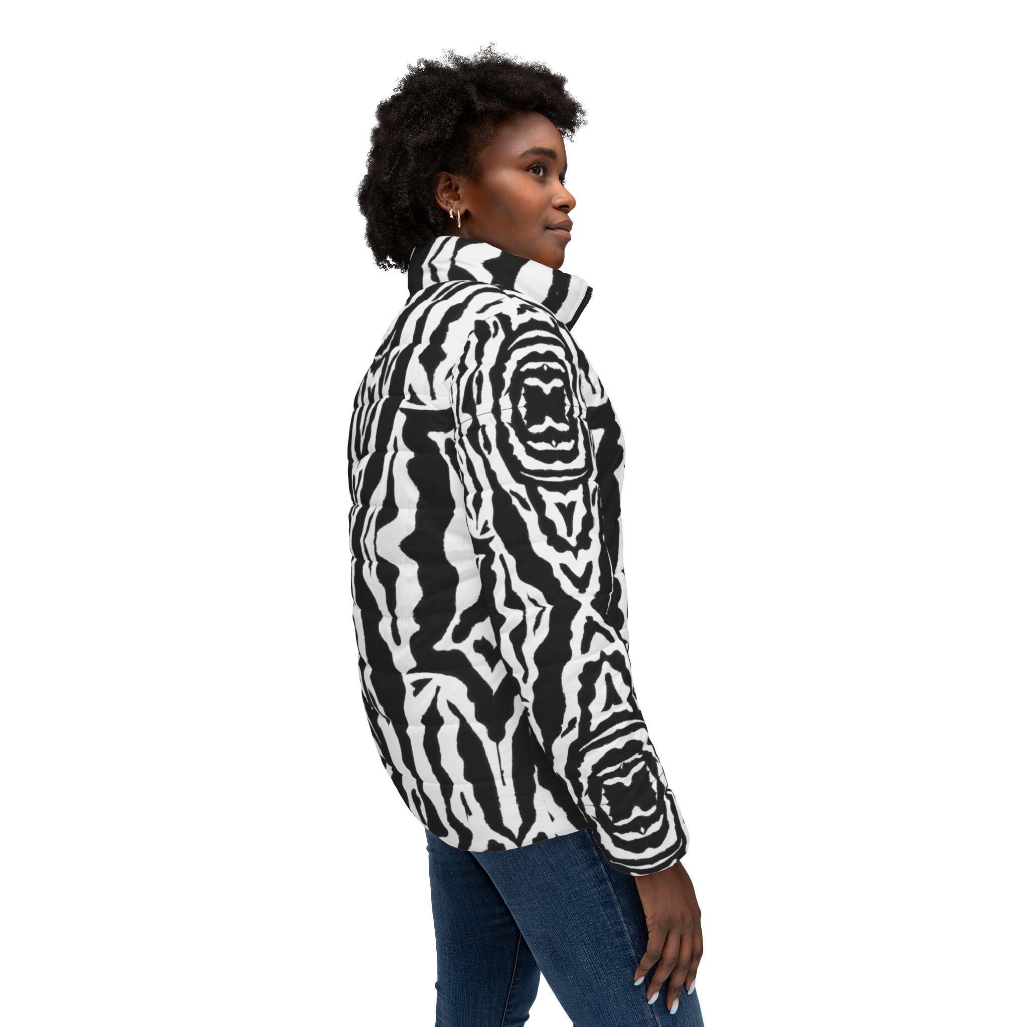Zebra Confusion - Womens Puffer Jacket