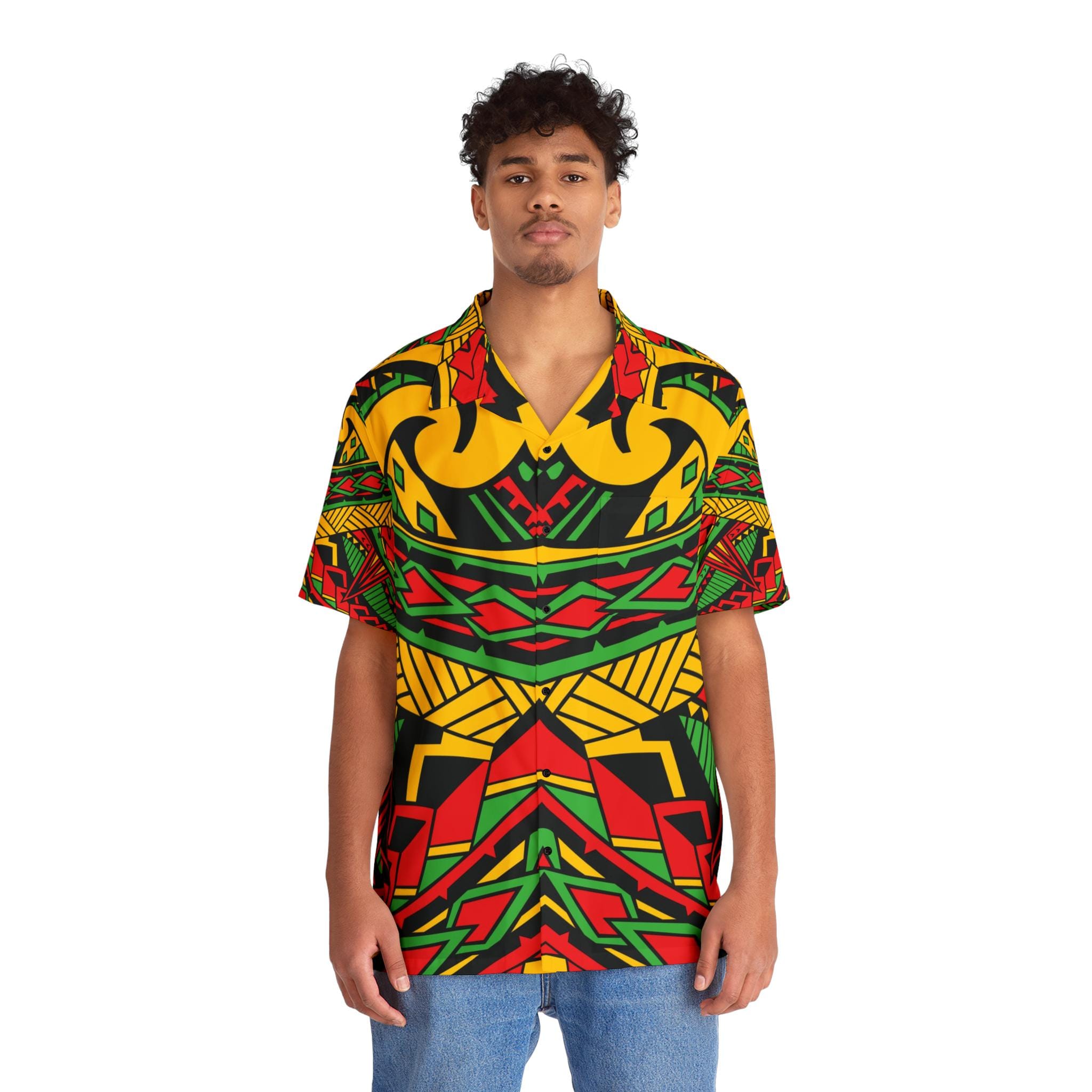Reggae Lion Front - Hawaiian Shirt