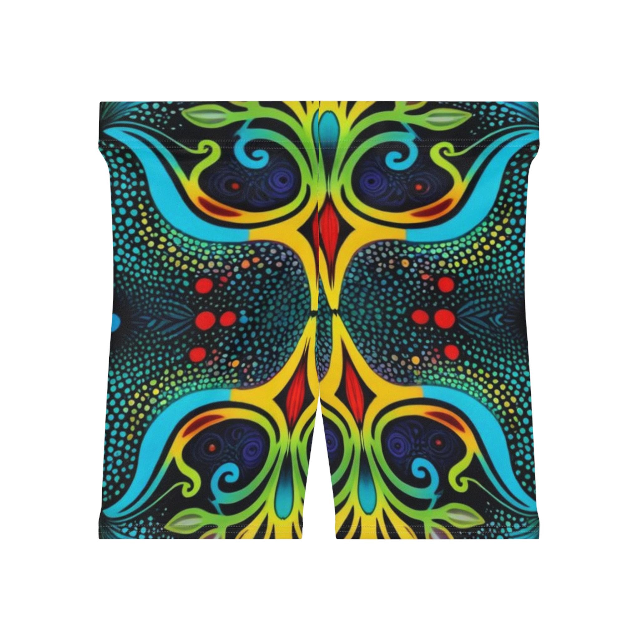 Psychedelic Abo - Womens Biker Shorts