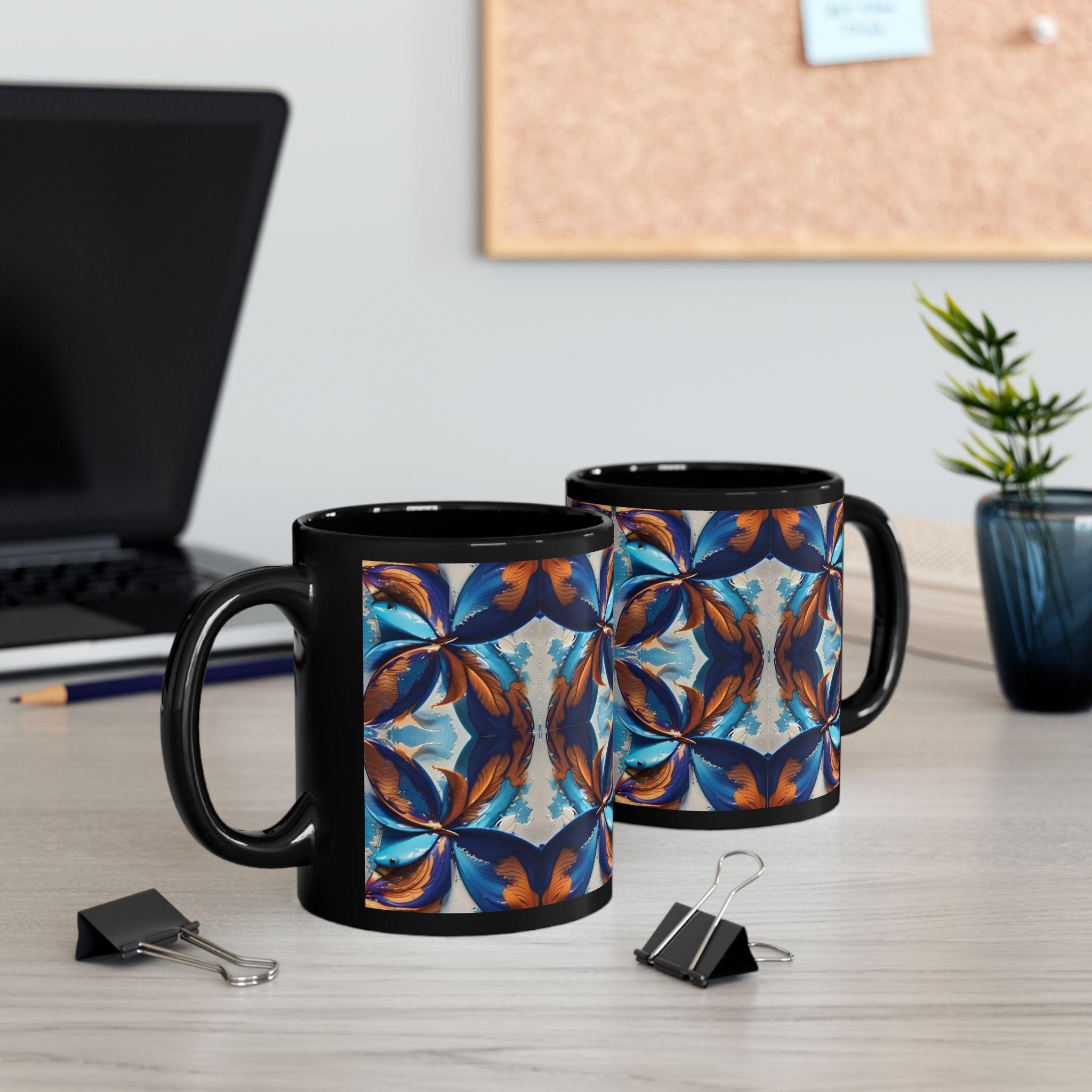 Blue Fan Quad - Mug
