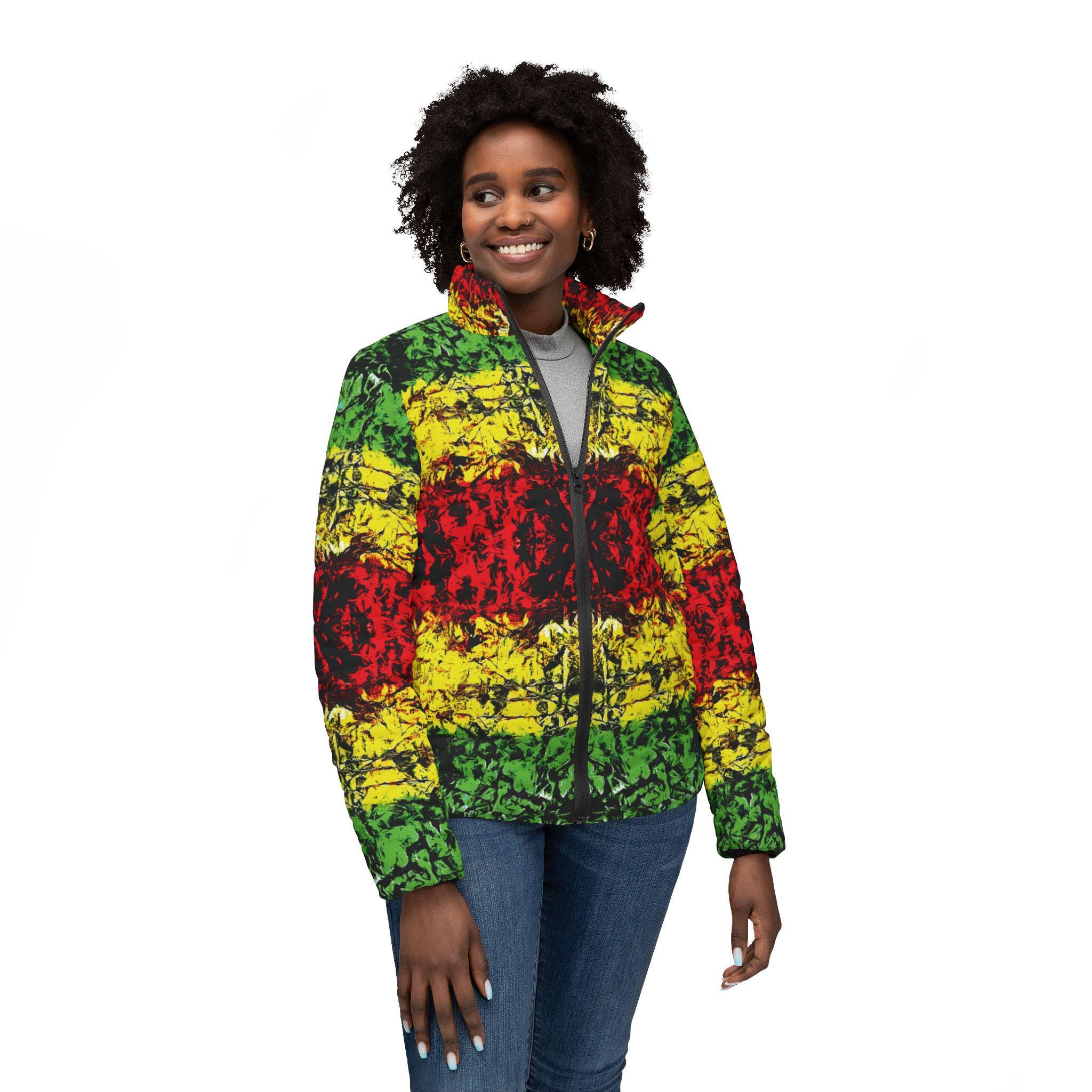 Reggae Stripe - Womens Puffer Jacket