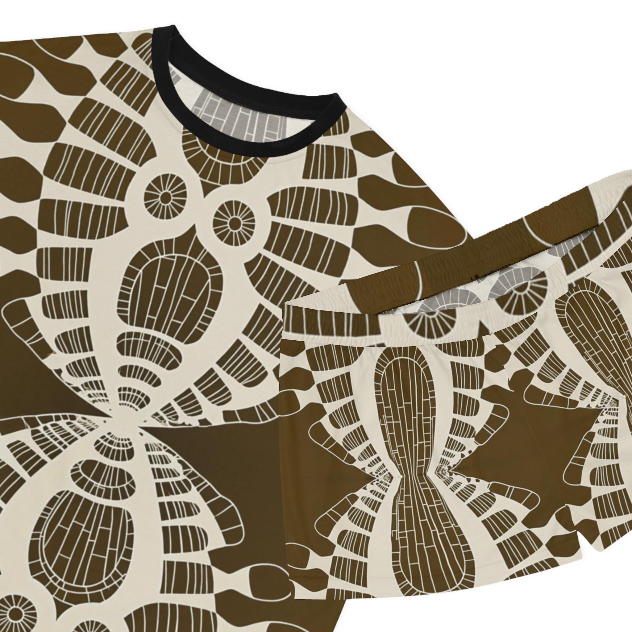 Abstract Urchin Brown - Womens Pajamas