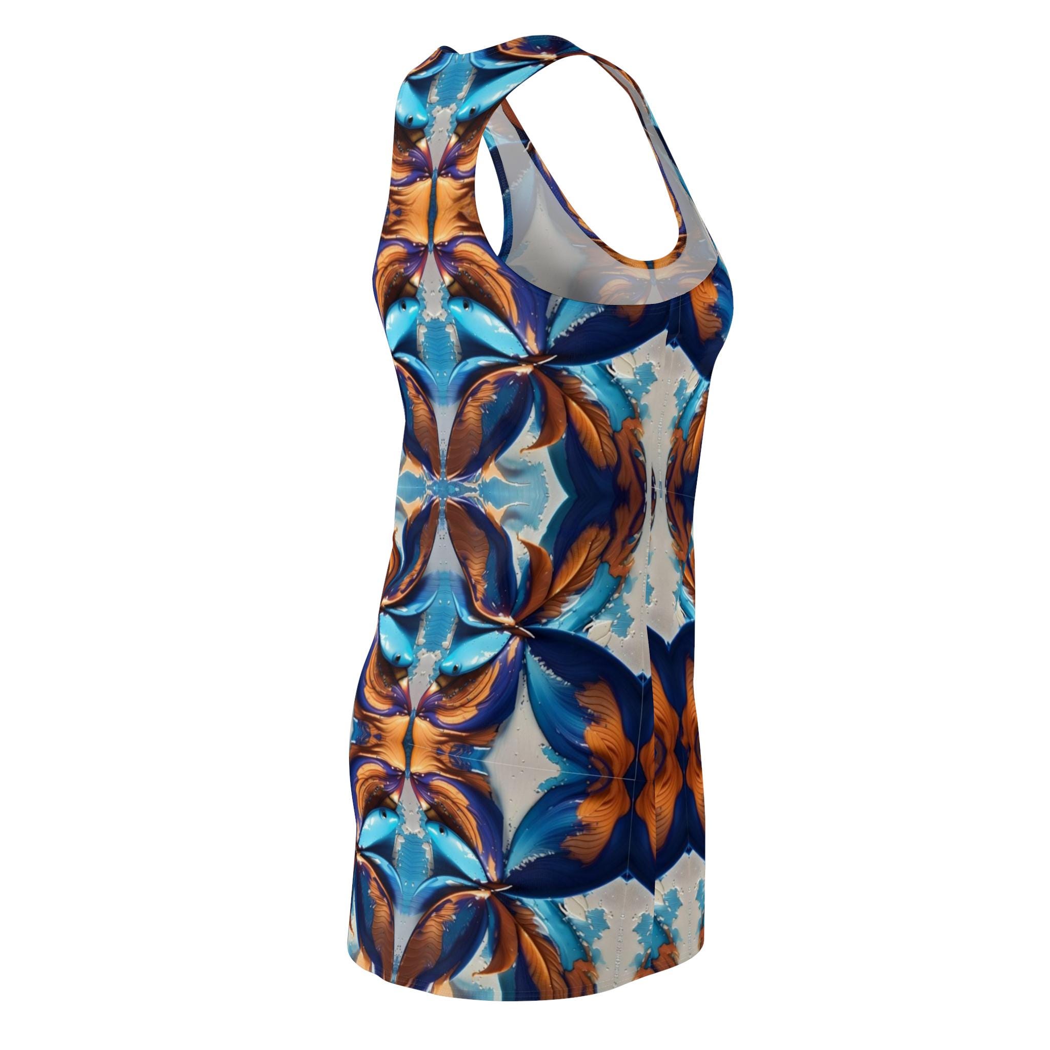 Blue Fan Quad - Racerback Dress