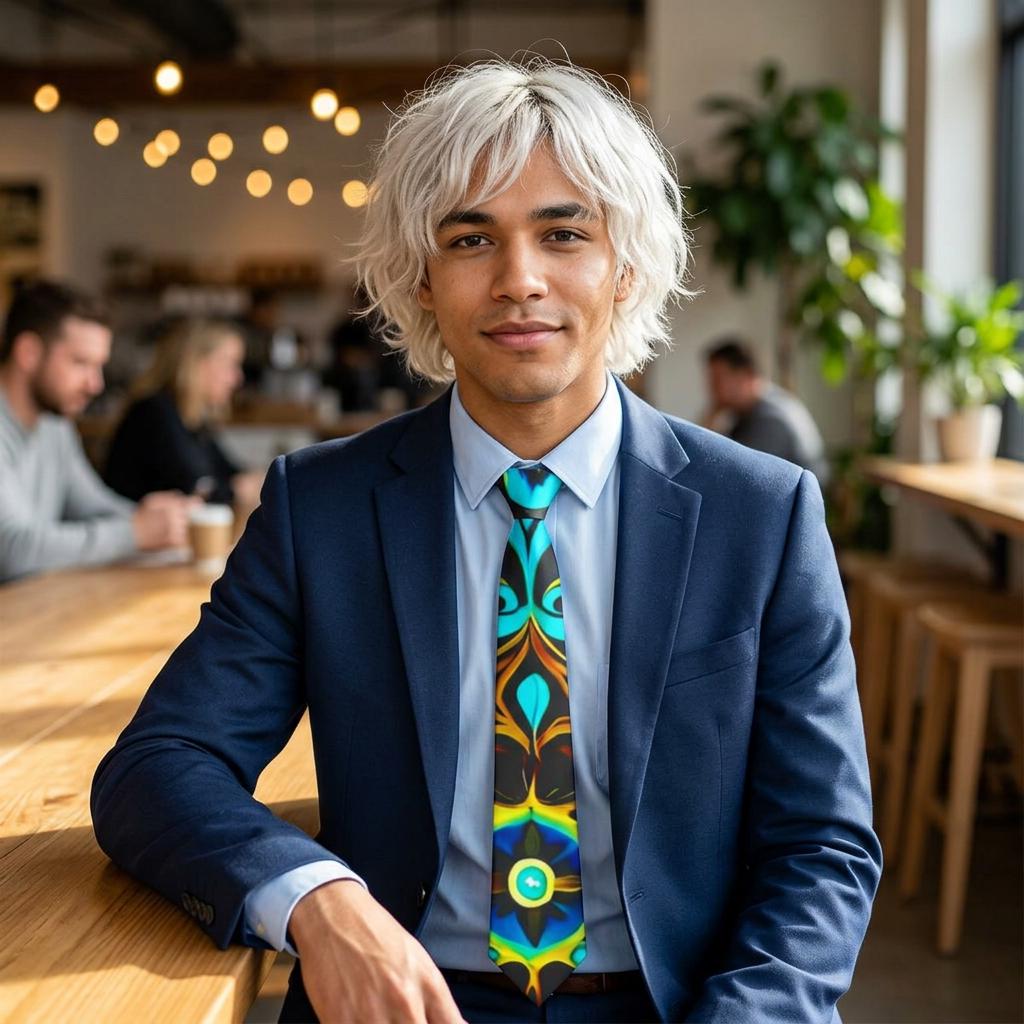 Blue Lace E - Necktie